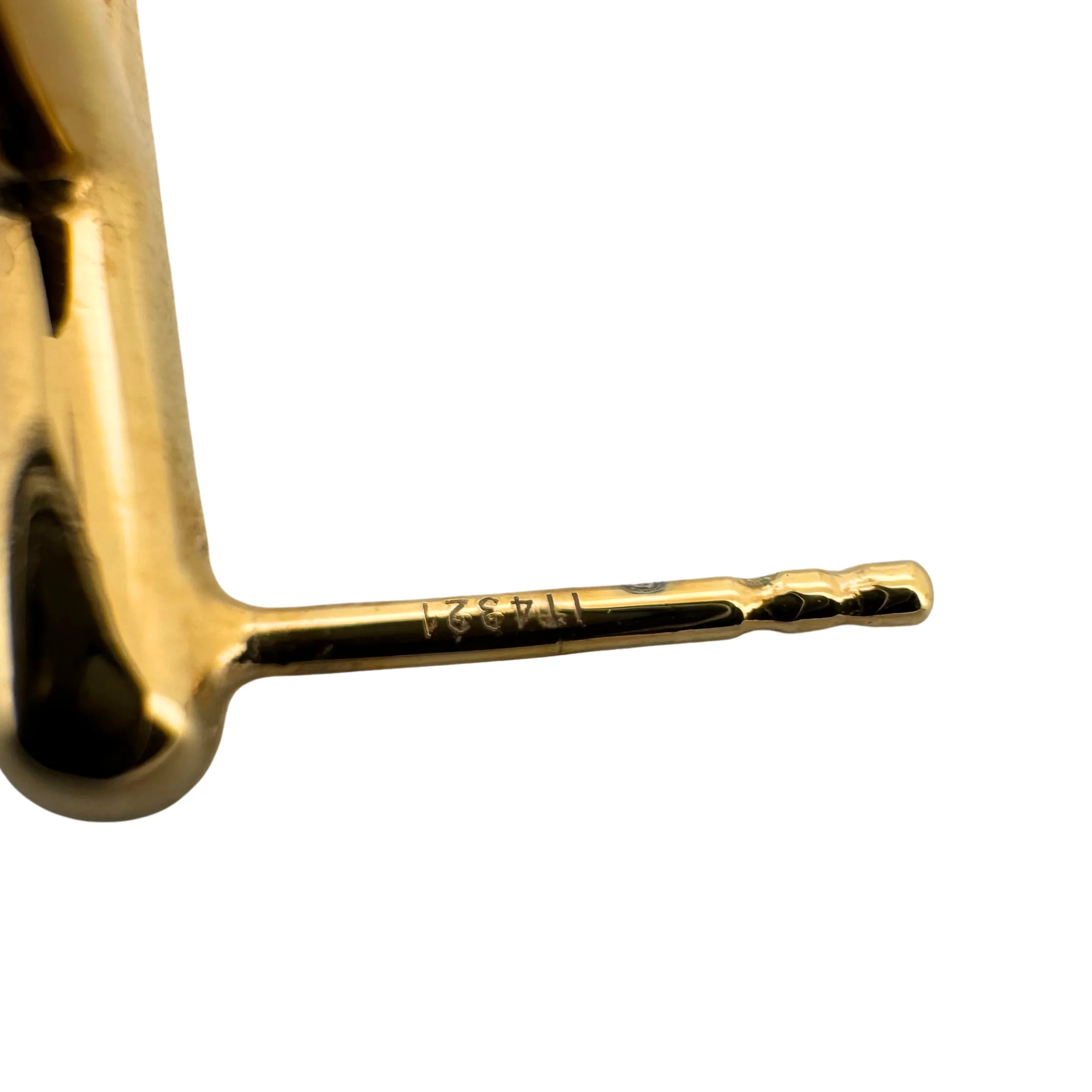 Fendi F Earrings Studs Gold Tone - Image 5