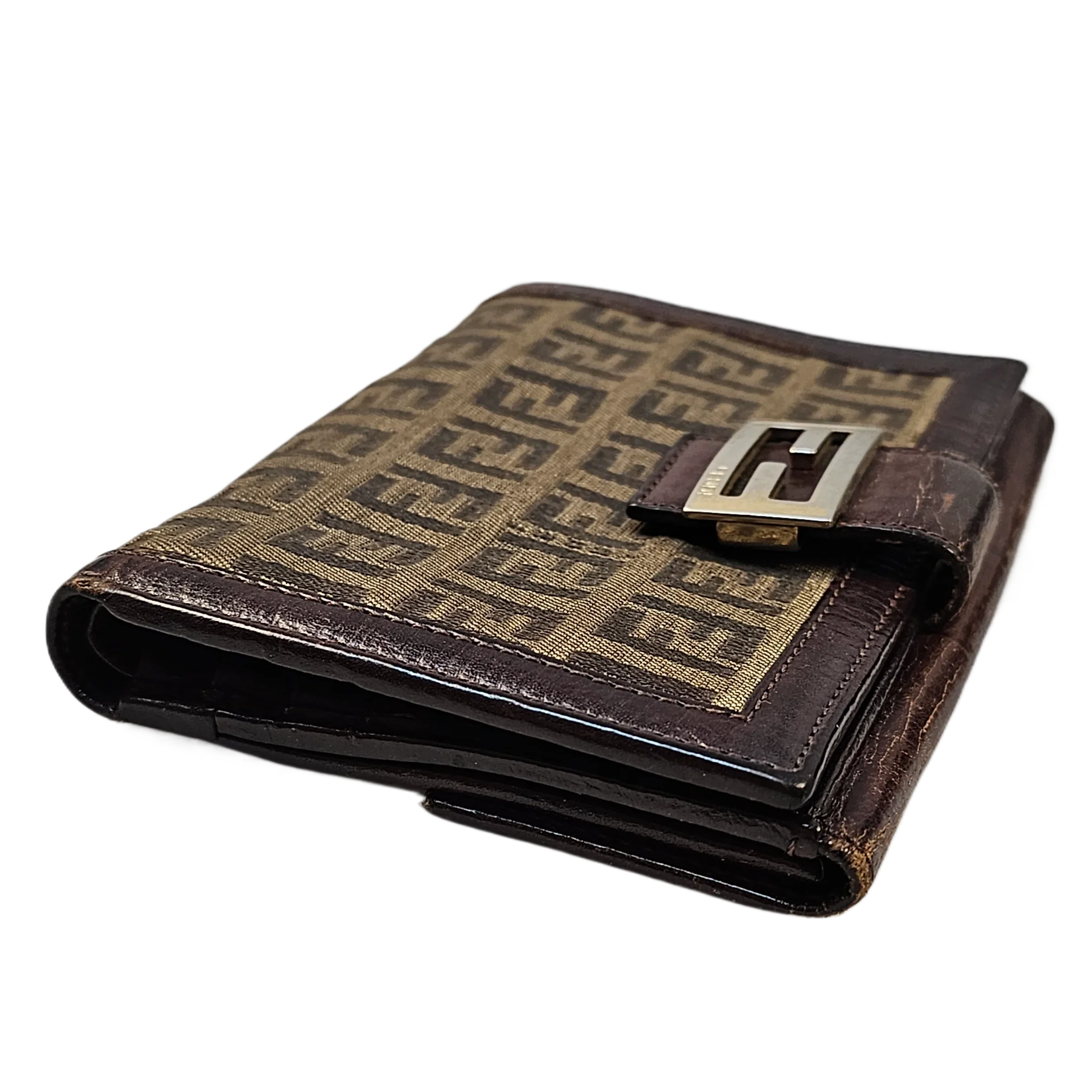 Fendi Monogram Leather & Canvas Wallet - Image 6