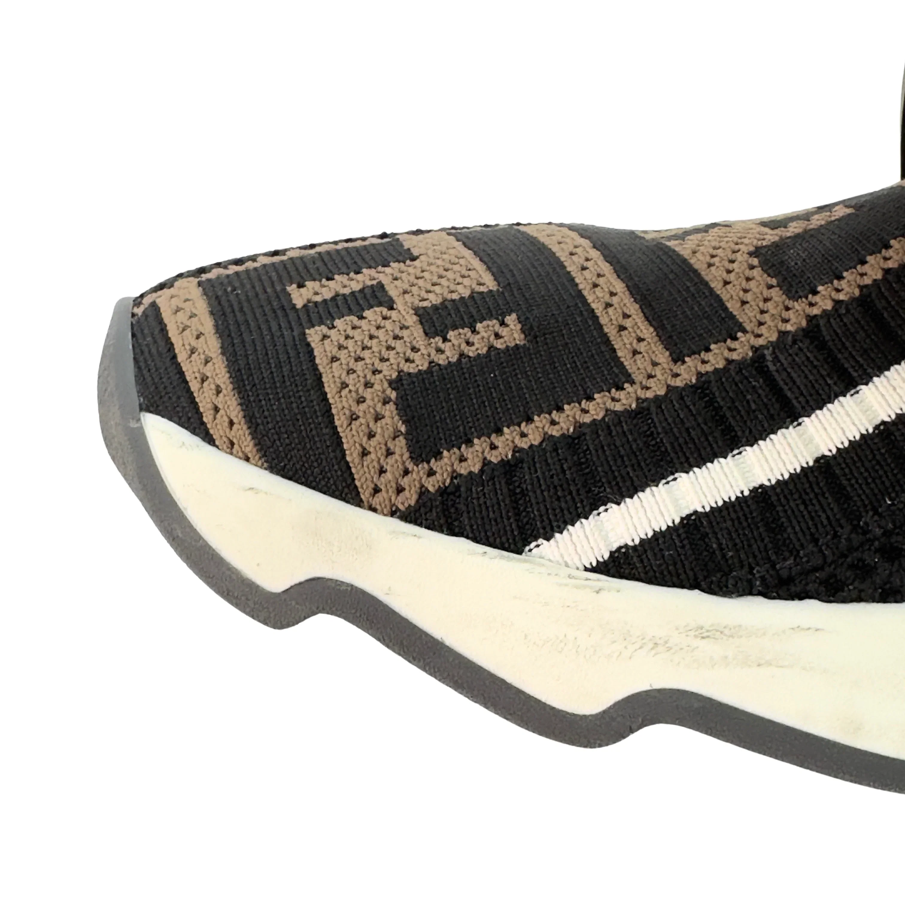 Fendi Stretch Yarn FF Stiff Band Rockoko Sneakers 38 - Image 15