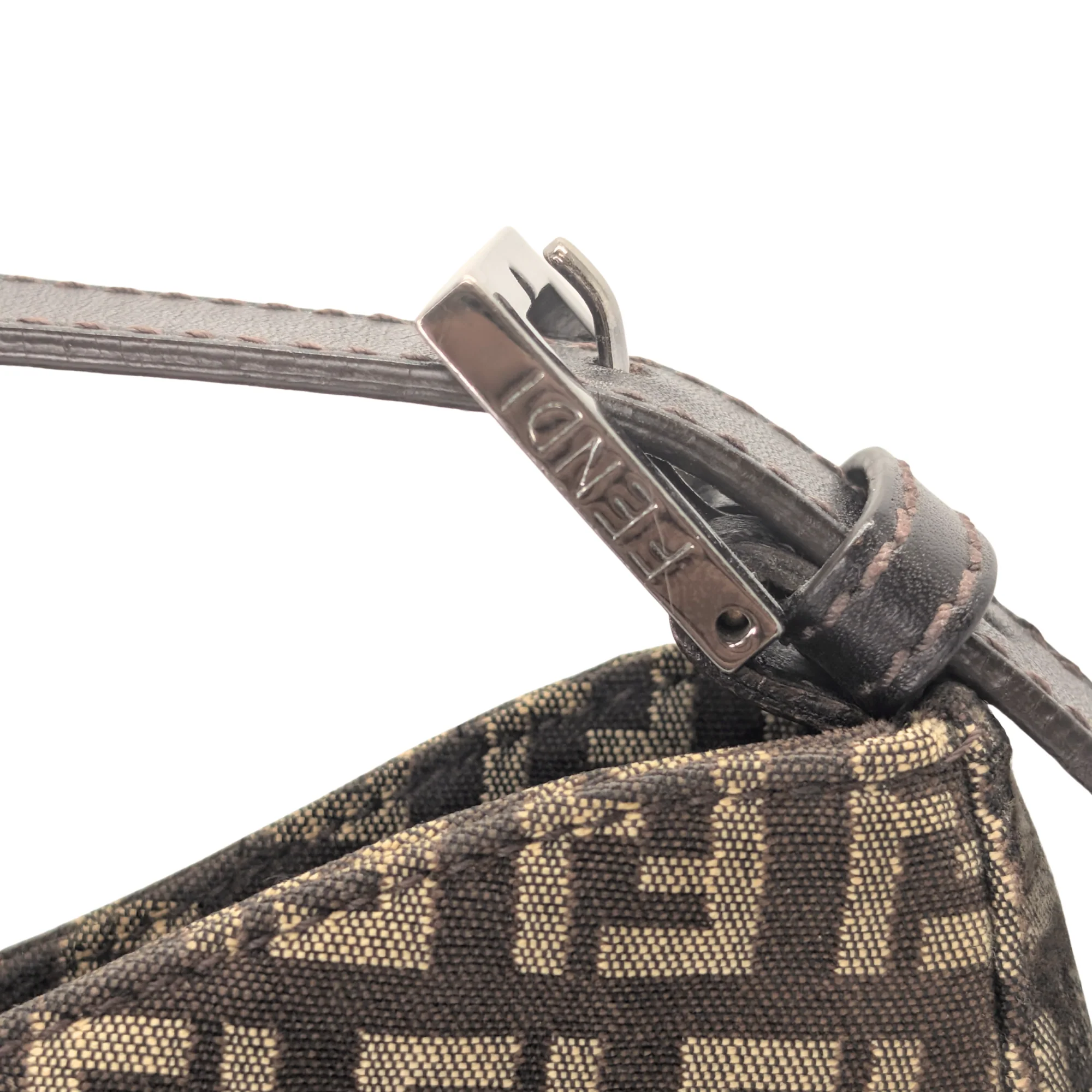 Fendi Zucchino Mamma Canvas Shoulder Bag - Image 9