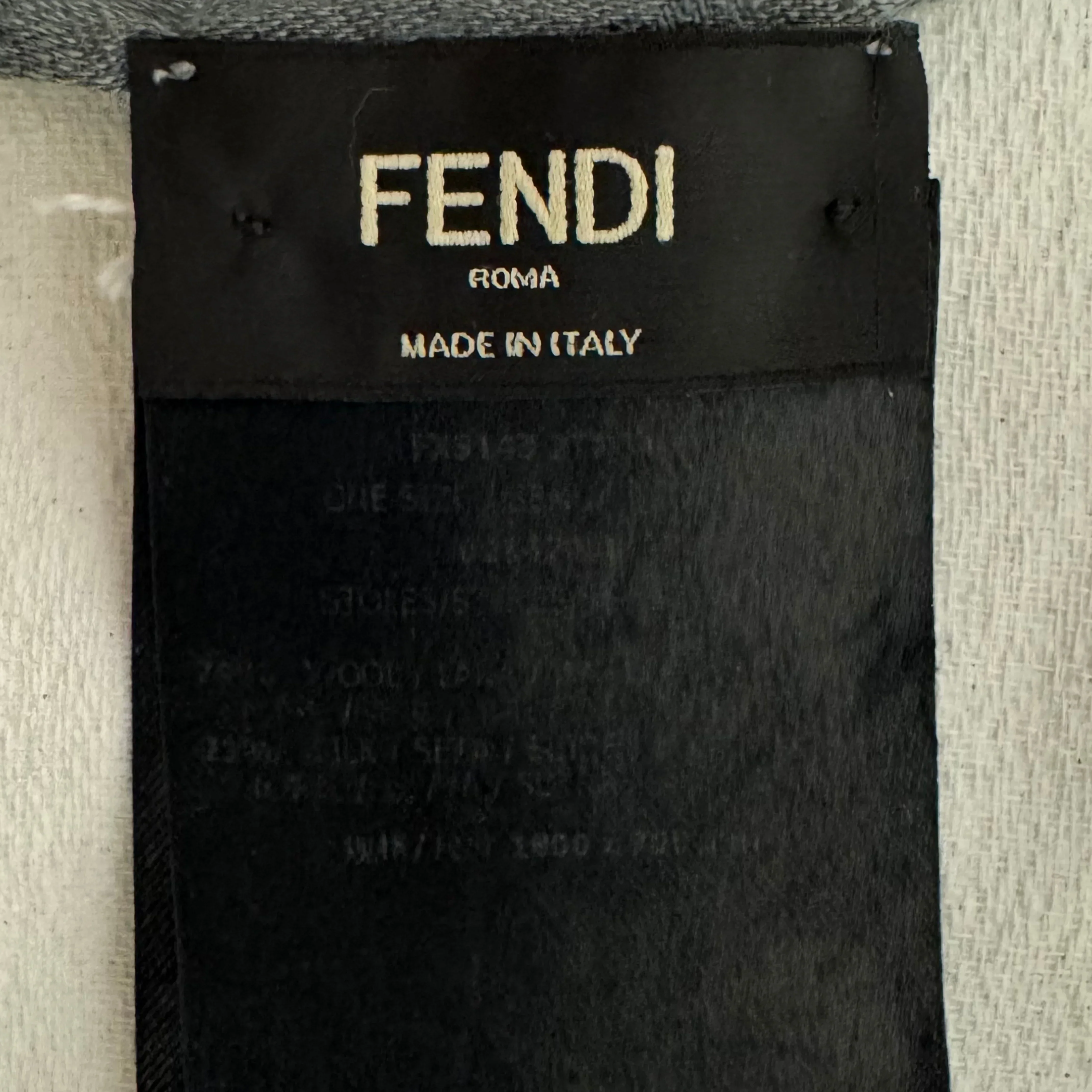 Grey Fendi shawl Monster Pattern - Image 5