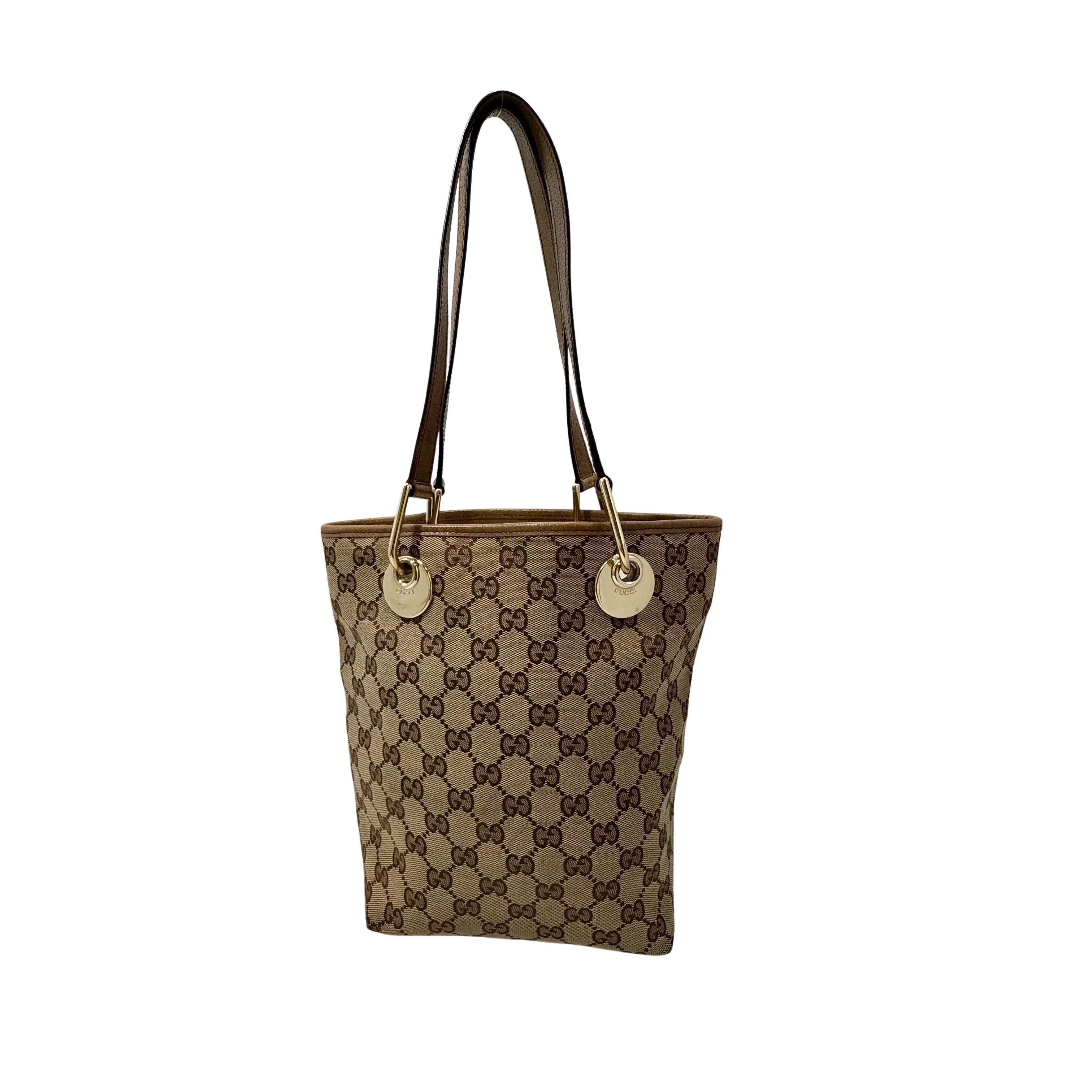 Gucci GG Canvas Tote Bag Brown - Image 3