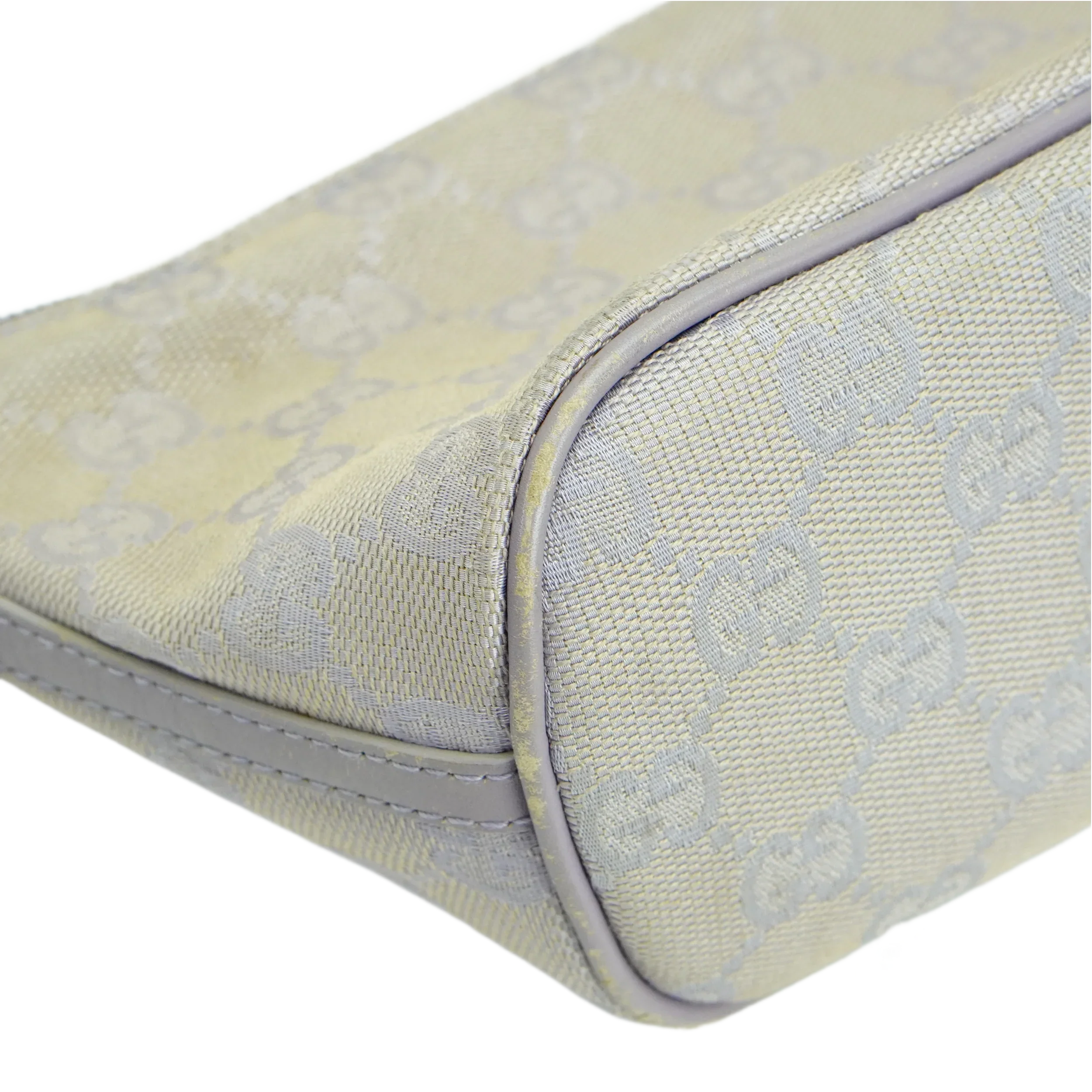 Gucci Grey GG Monogram Boat Pochette Bag - Image 8
