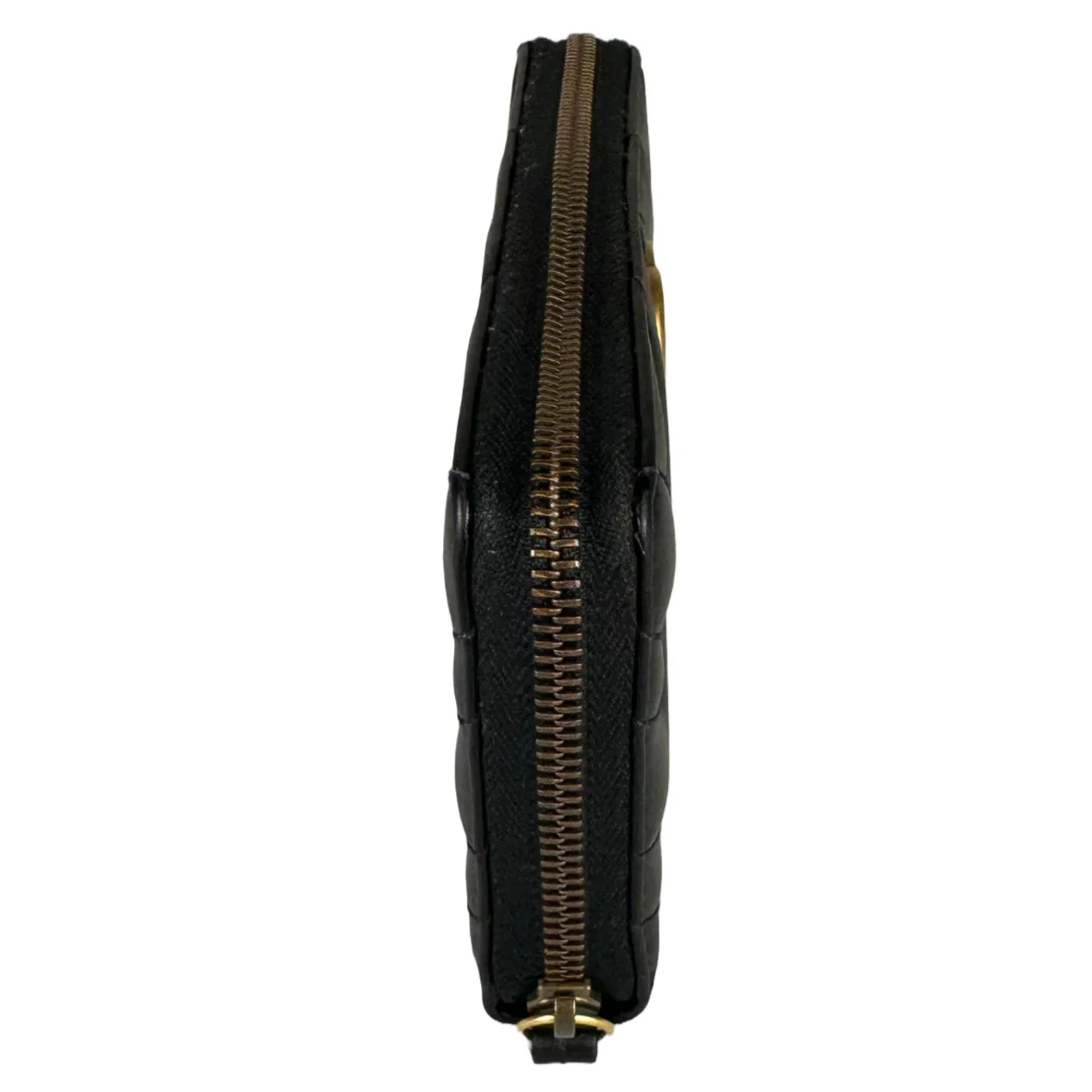 Gucci GG Marmont Zip-Around Long Wallet, Black Matelassé Chevron Leather - Image 4