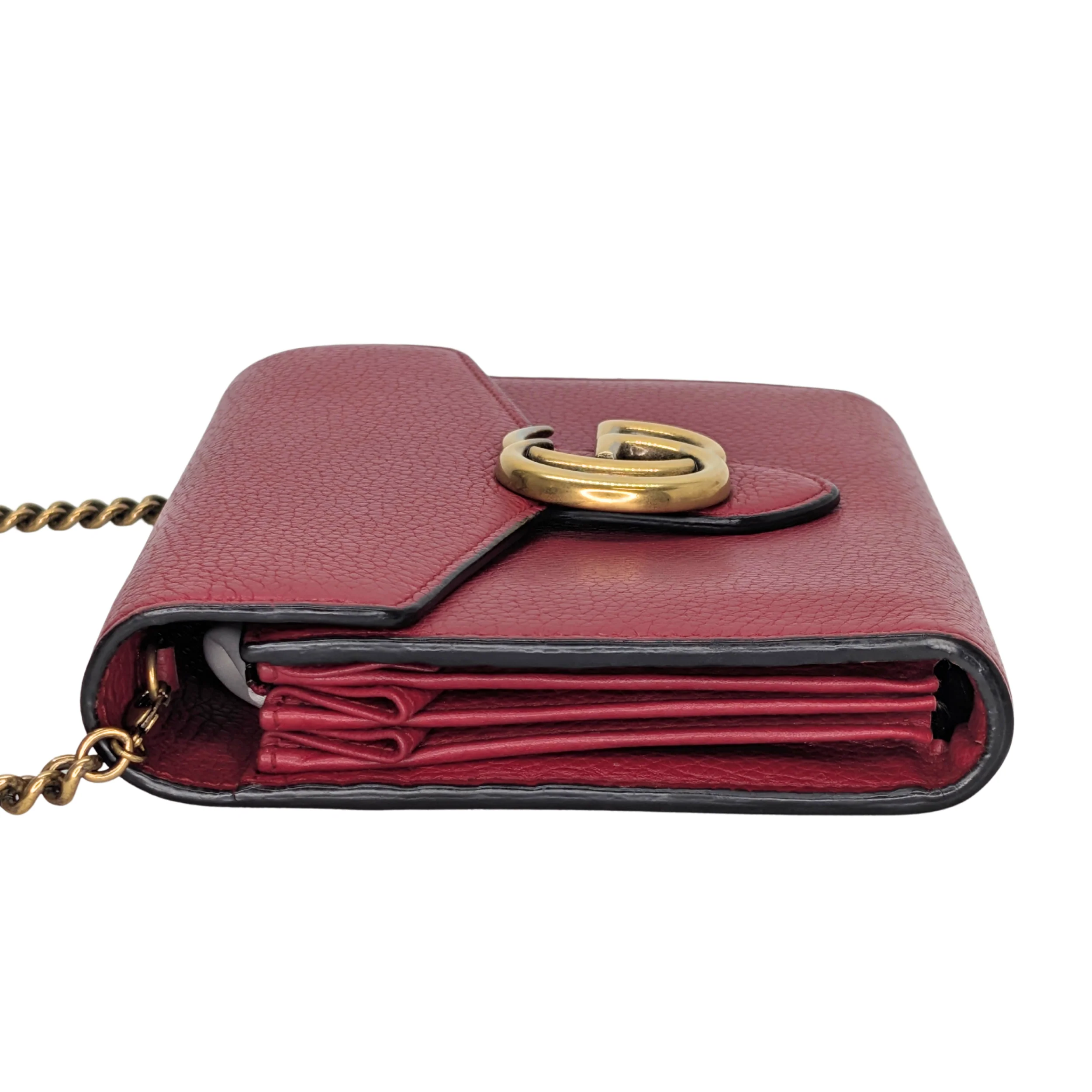 Gucci GG Marmont Wallet On Chain Red - Image 3