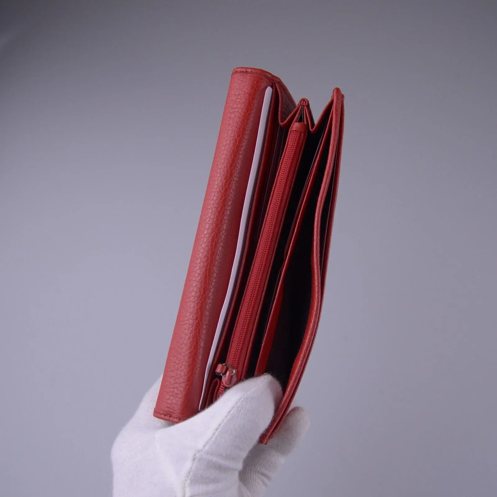 Gucci Soho Pebbled Calfskin Long Continental Wallet Red - Image 12