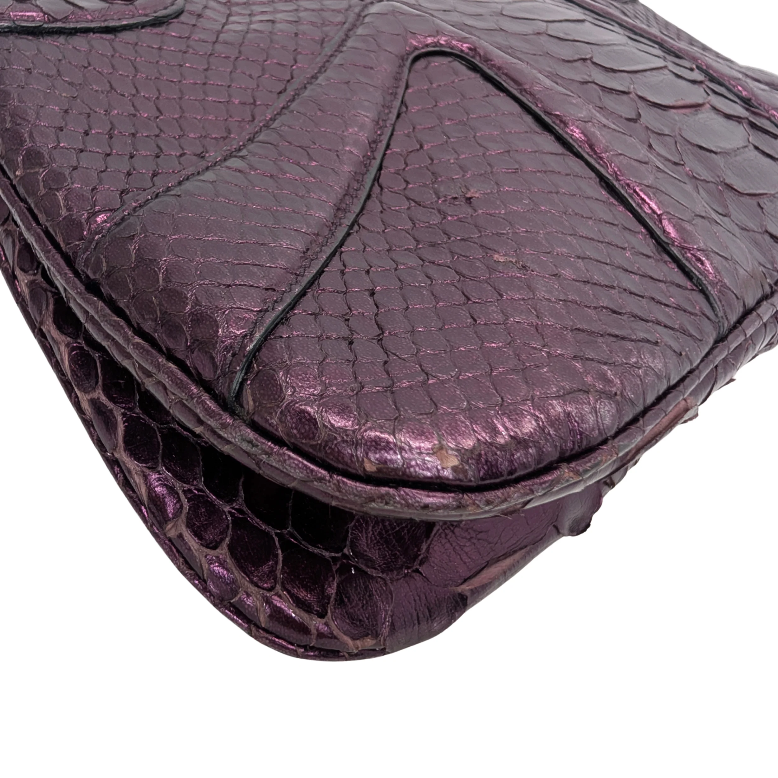 Gucci x Tom Ford Python Dragon Motif Hand bag Purple - Image 10