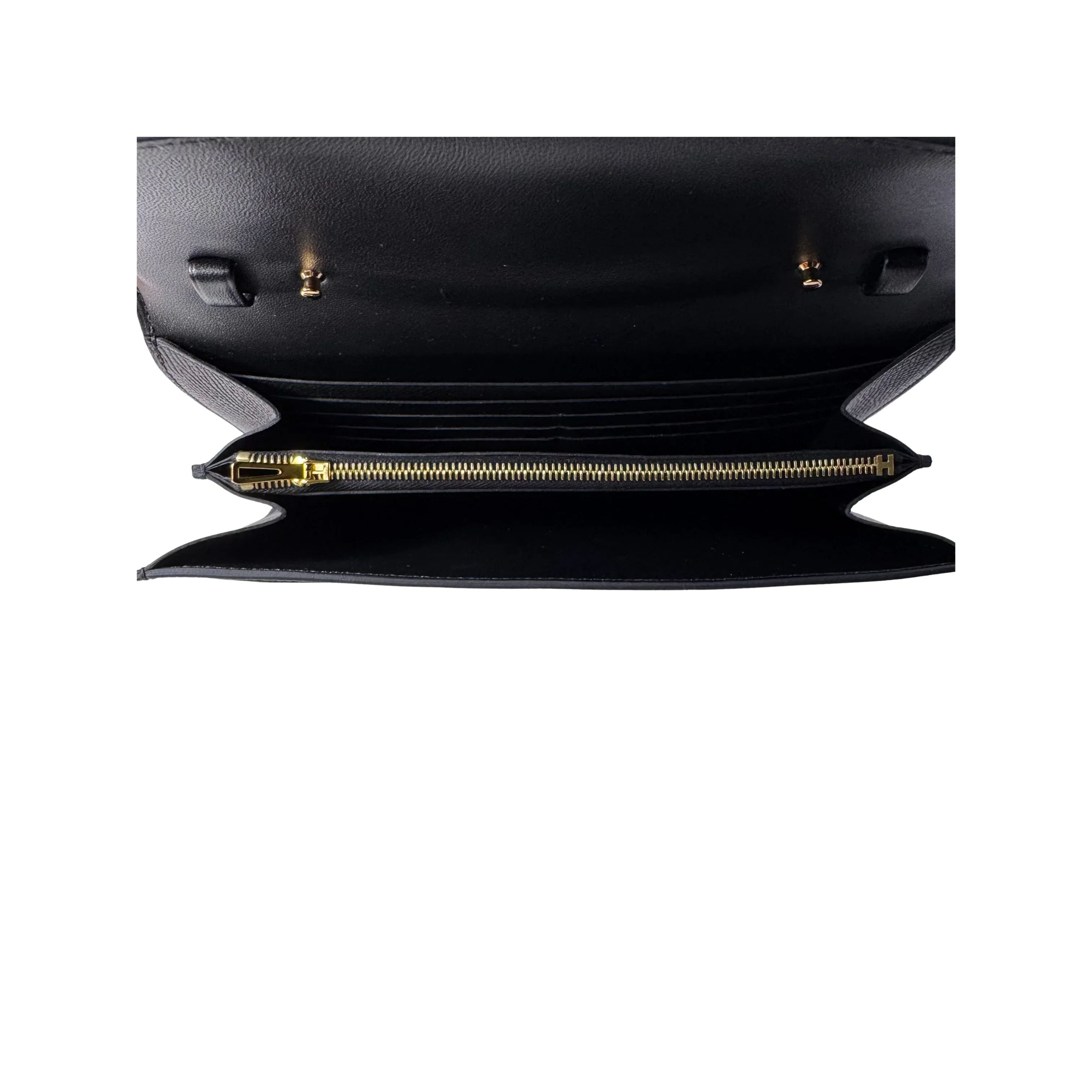 Hermes Epsom Constance To Go Black Wallet Crossbody Bag - Image 11
