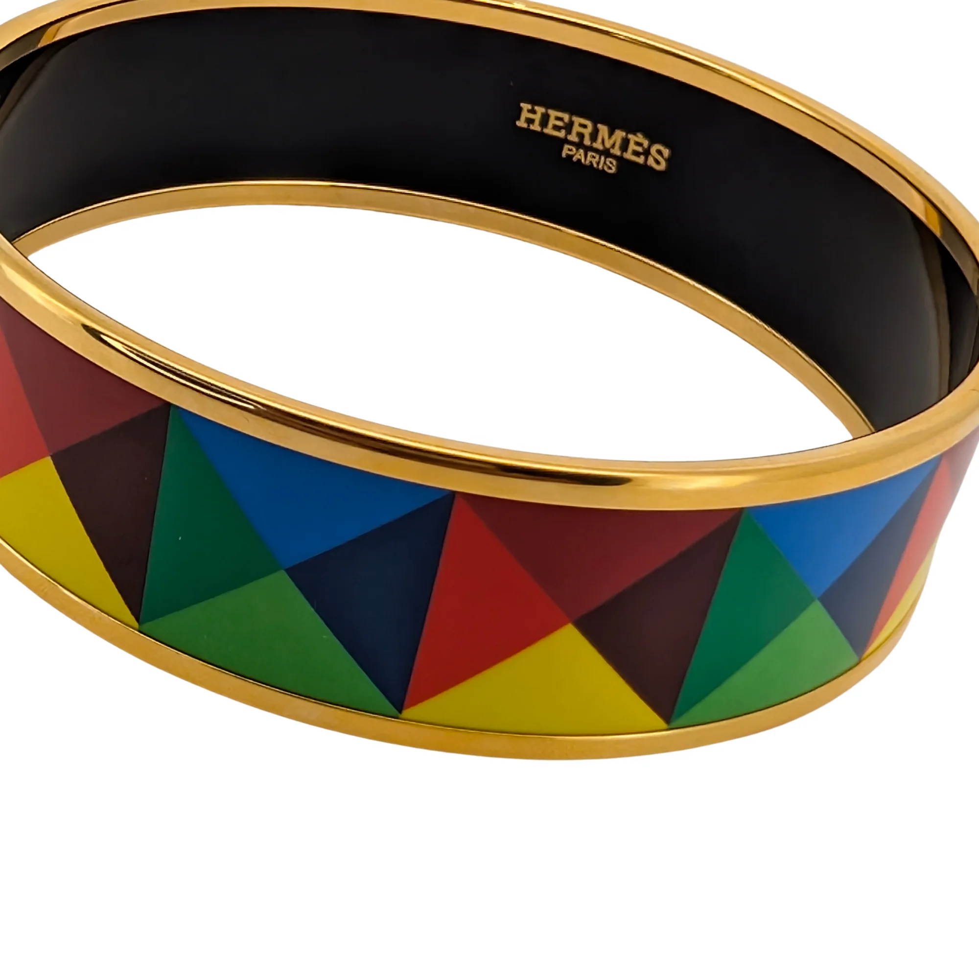 Hermès Gold-Plated Enamel Clous De Trompe L'Oeil Bracelet - Image 2
