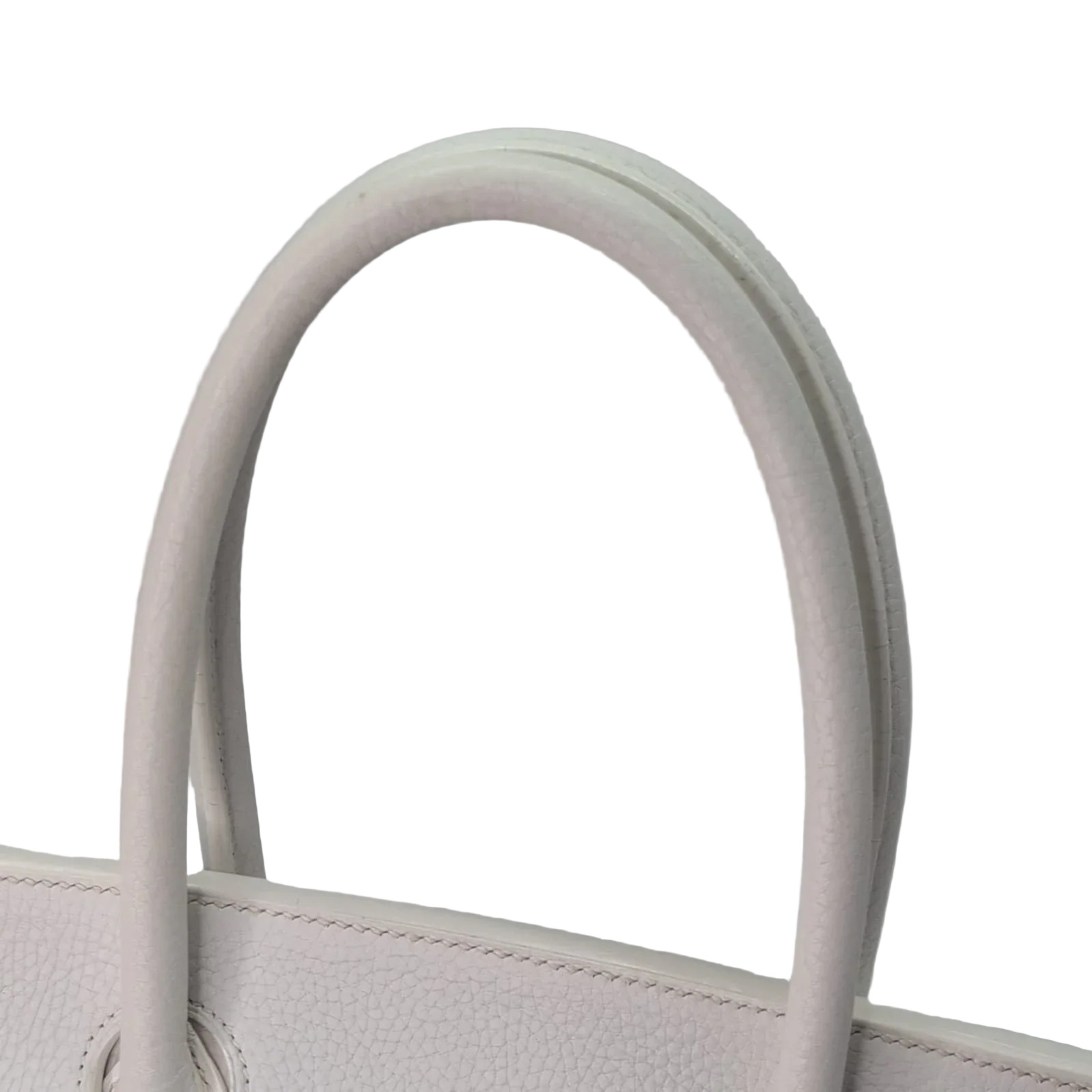 Hermès Birkin Shoulder 42 White Etoupe Clemence Palladium Hardware □J Stamp - Image 21