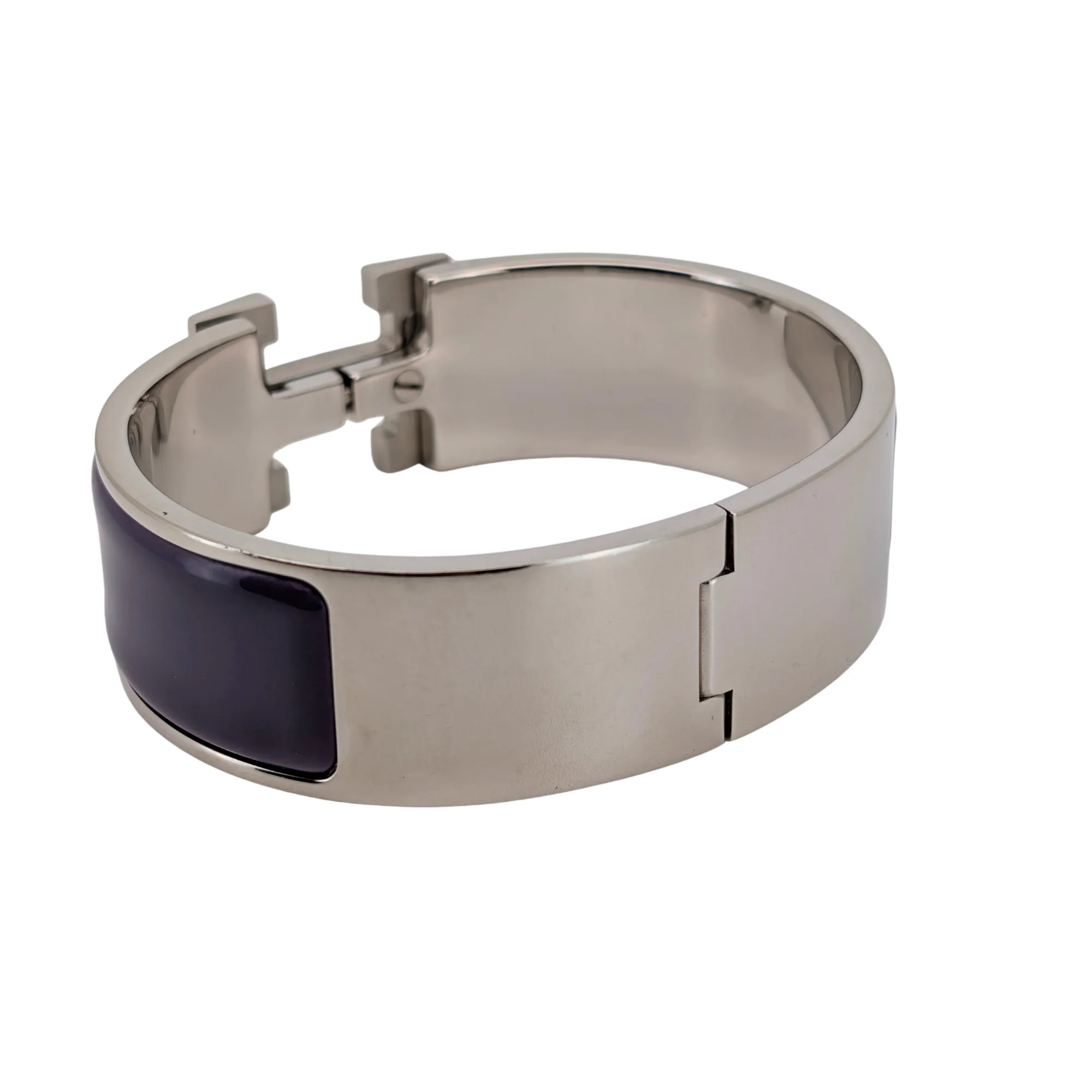 Hermès Clic Clac H Enamel Bracelet Purple - Image 5