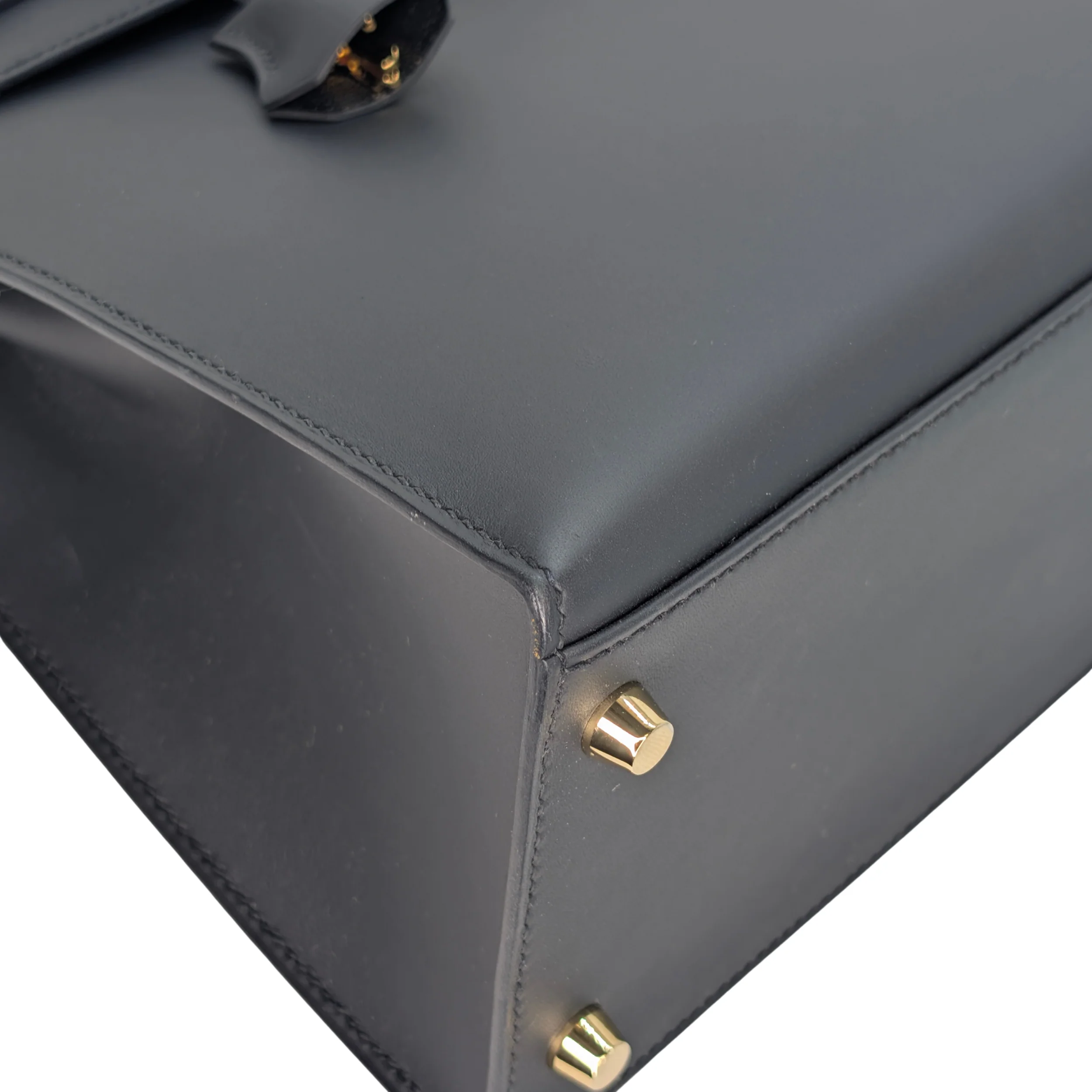 Hermes Kelly 32 Sellier Sombrero Box Leather GHW Matte Black X Stamp - Image 11