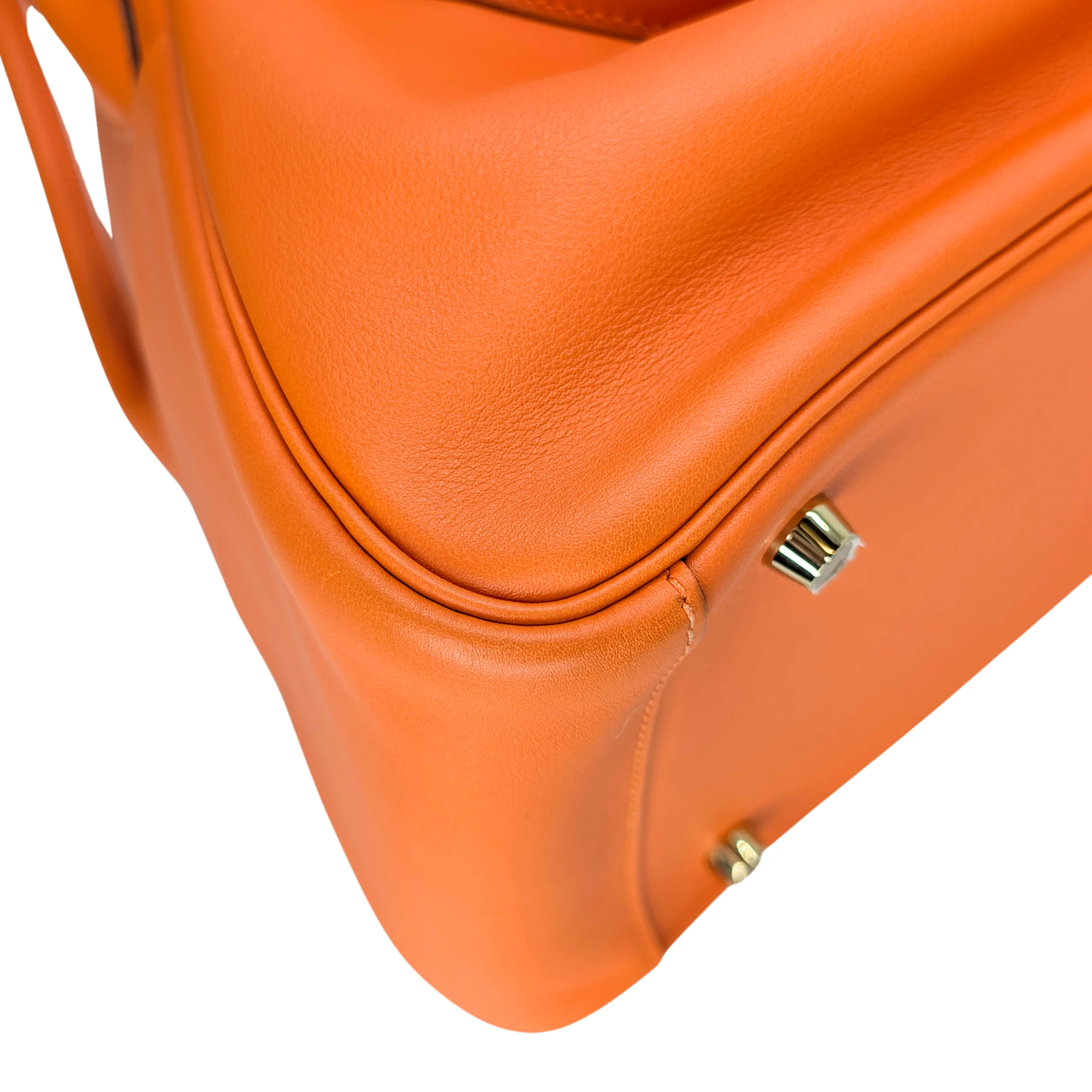 Hermes Lindy 30 Swift Leather Orange LGHW X Stamp - Image 10