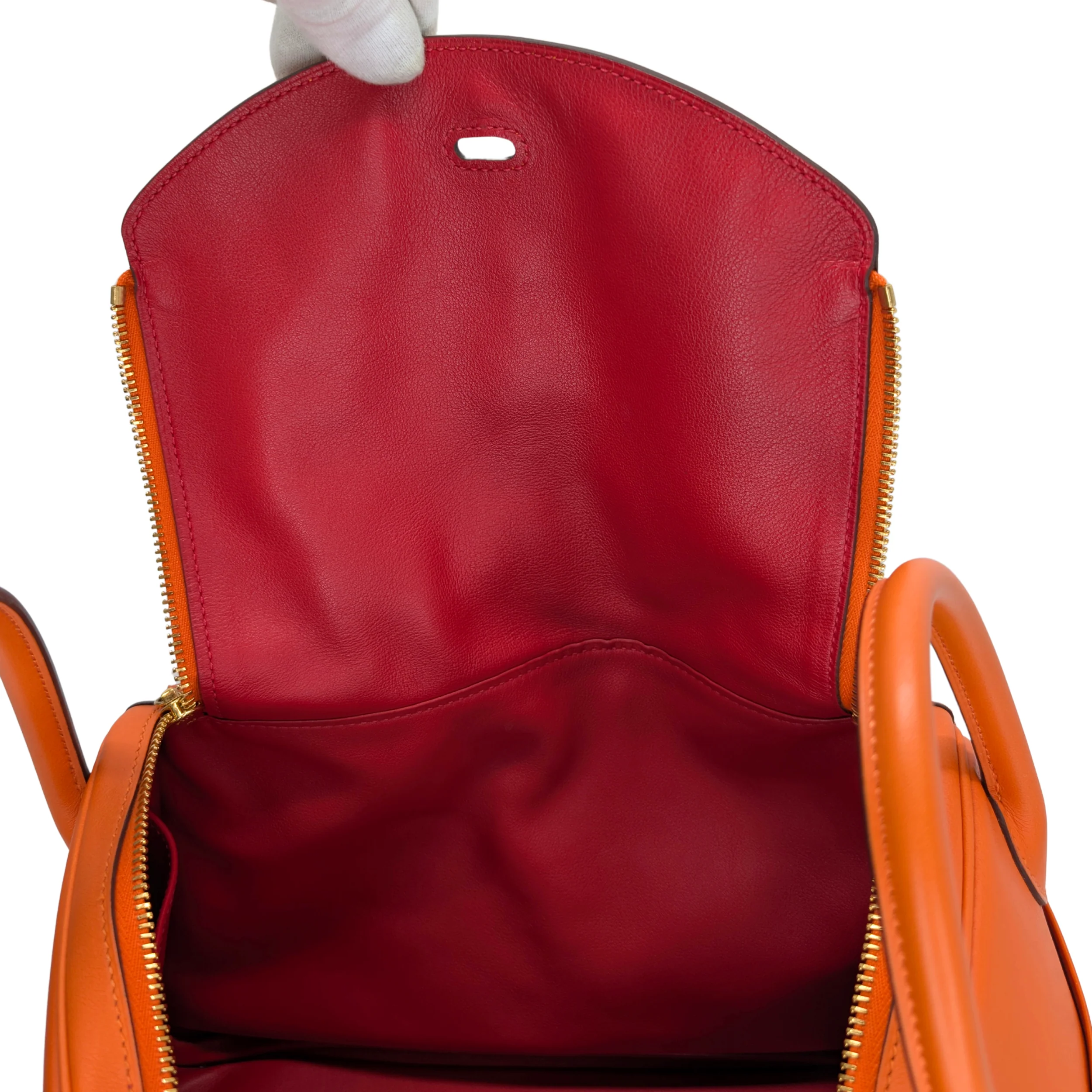Hermes Lindy 30 Swift Leather Orange LGHW X Stamp - Image 25