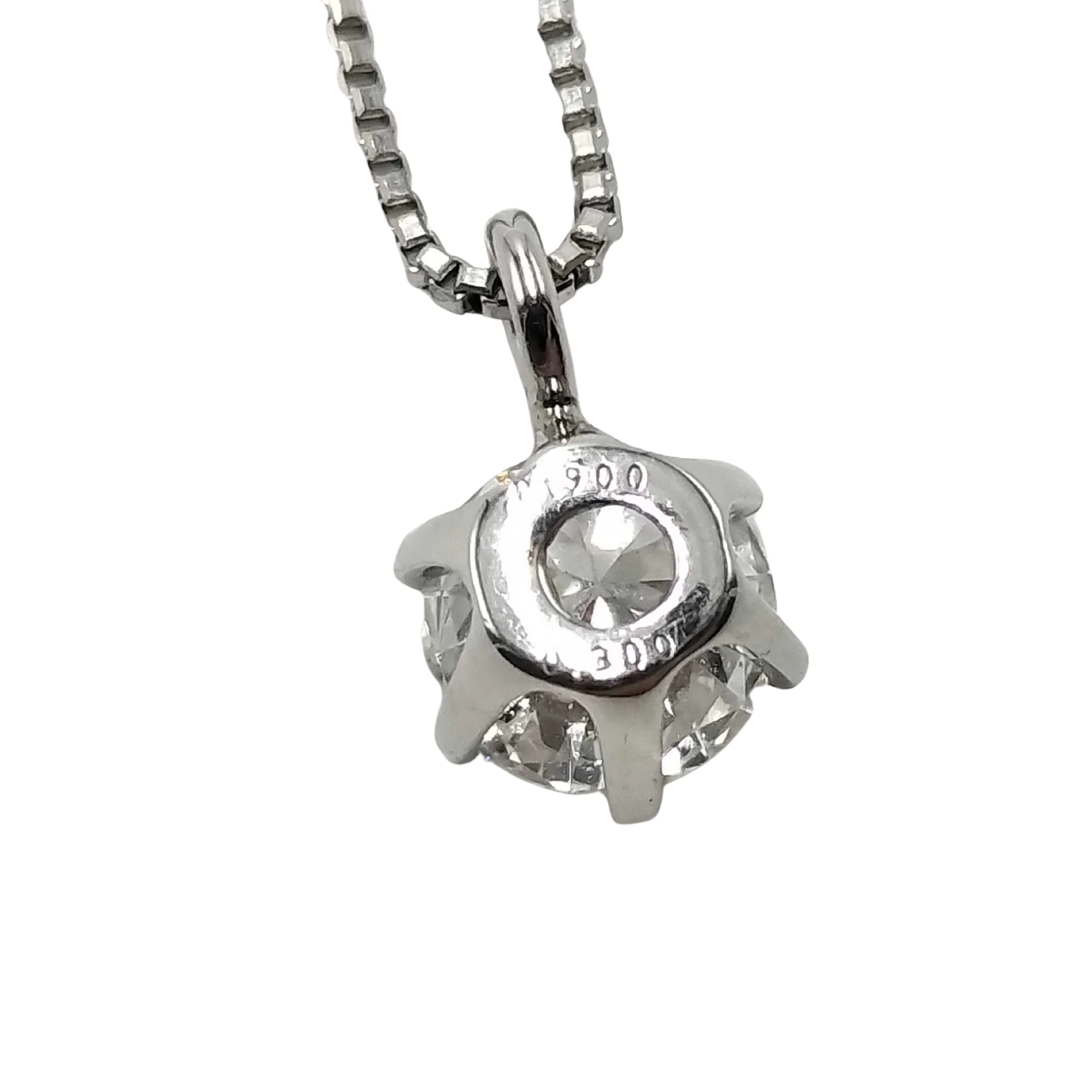 Platinum 0.30ct GIA Certified Natural Round Brilliant Diamond Pendant Necklace - Image 4