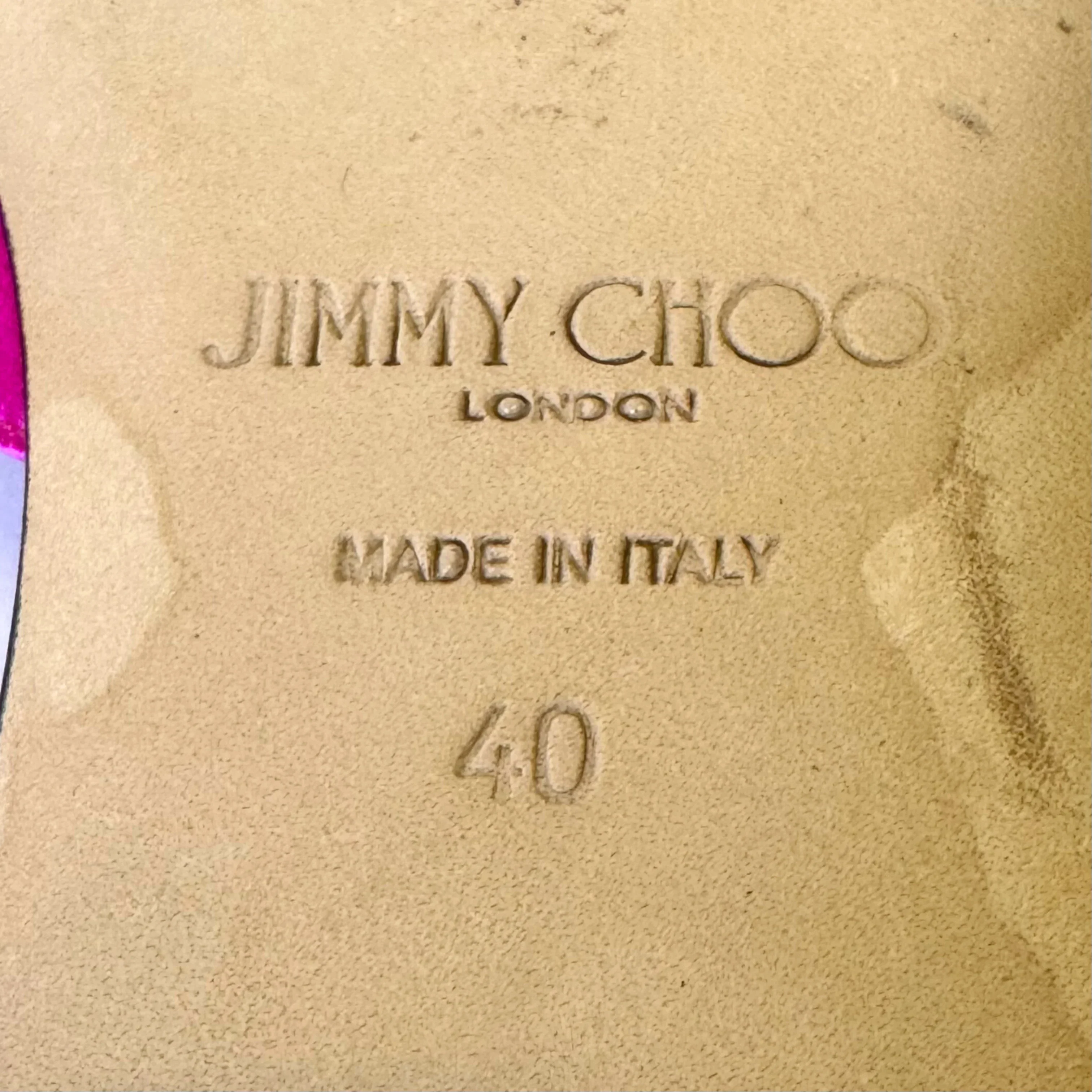 Jimmy Choo Saeda Fuchisca Satin Flats , 40 - Image 8