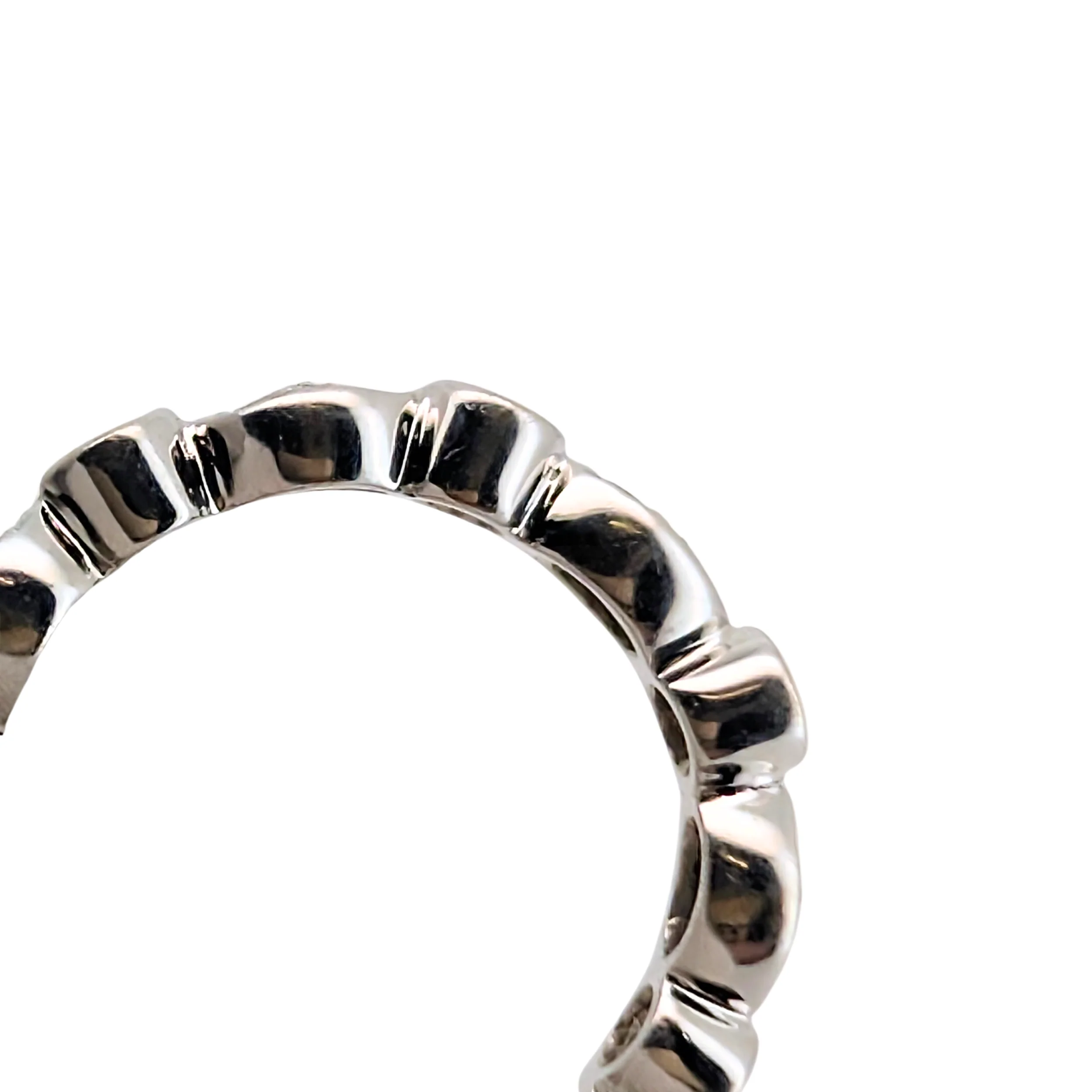 0.50Ct Natural Diamond Marquise Motif Eternity Band Ring In 18K White Gold - Image 3