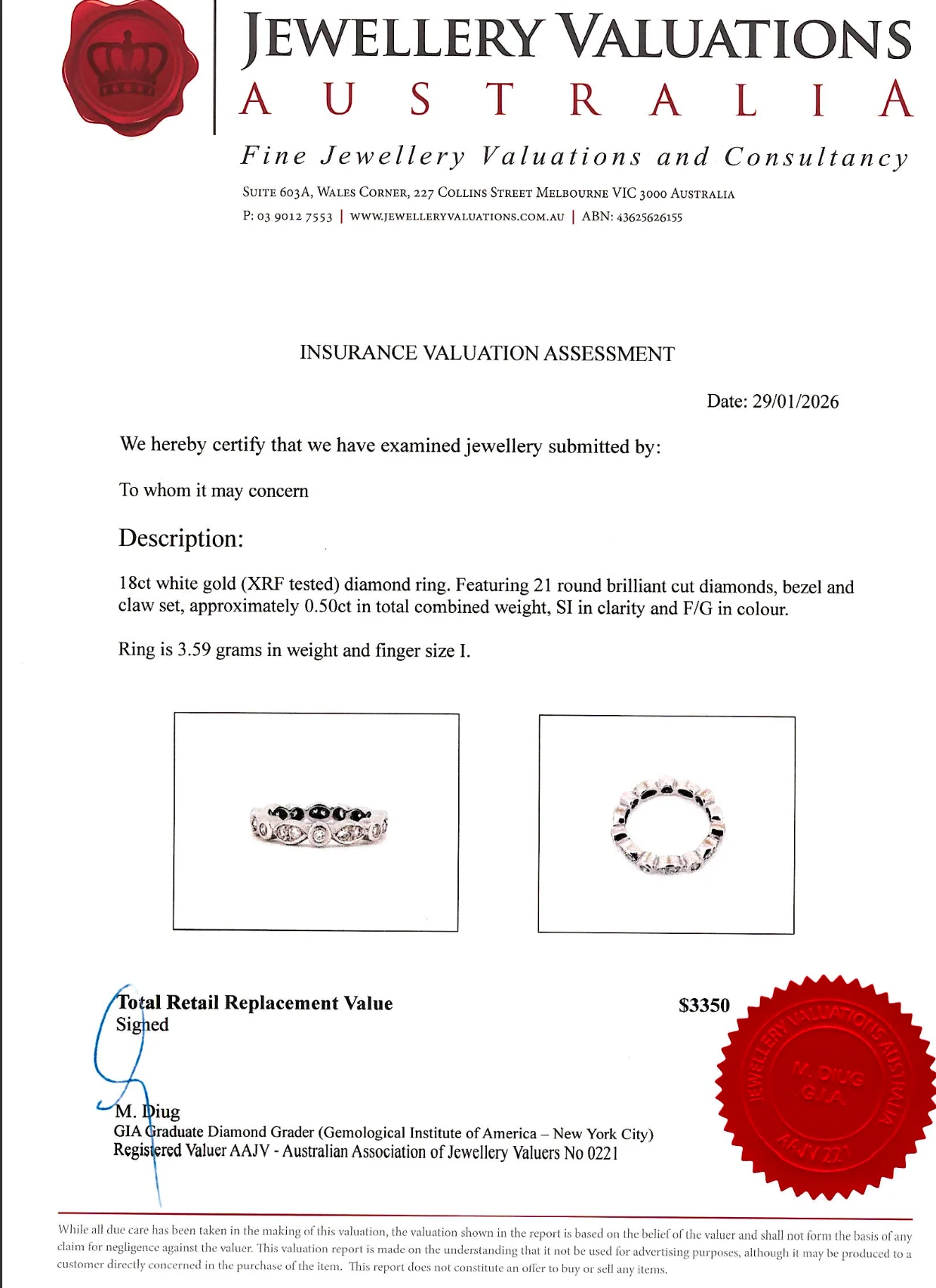 0.50Ct Natural Diamond Marquise Motif Eternity Band Ring In 18K White Gold - Image 8