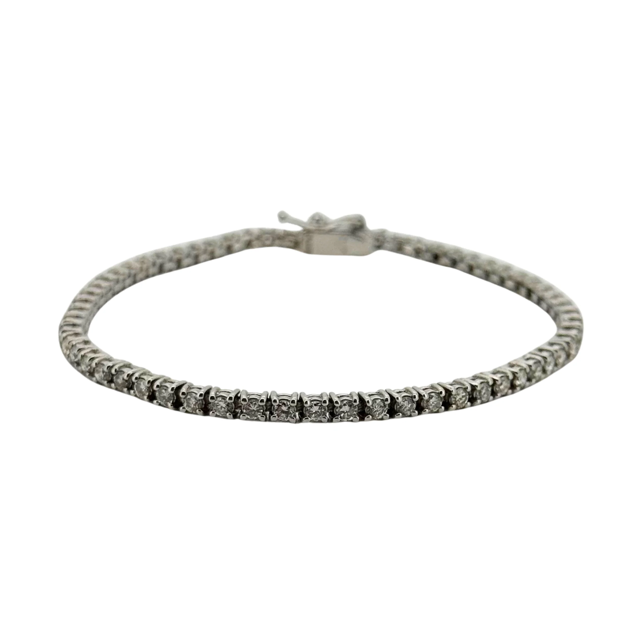 2.00ct SI Natural Diamond on Platinum Tennis Bracelet - Image 4