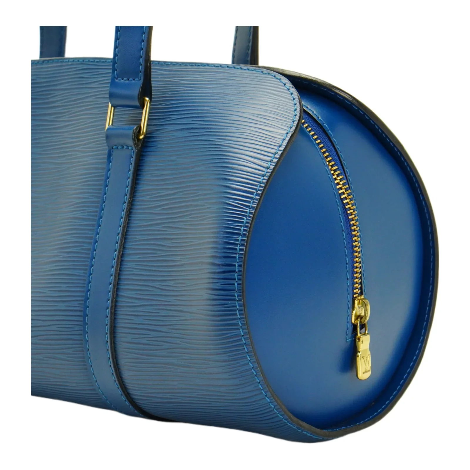Louis Vuitton Epi Papillon Blue Bag With Pouch - Image 5