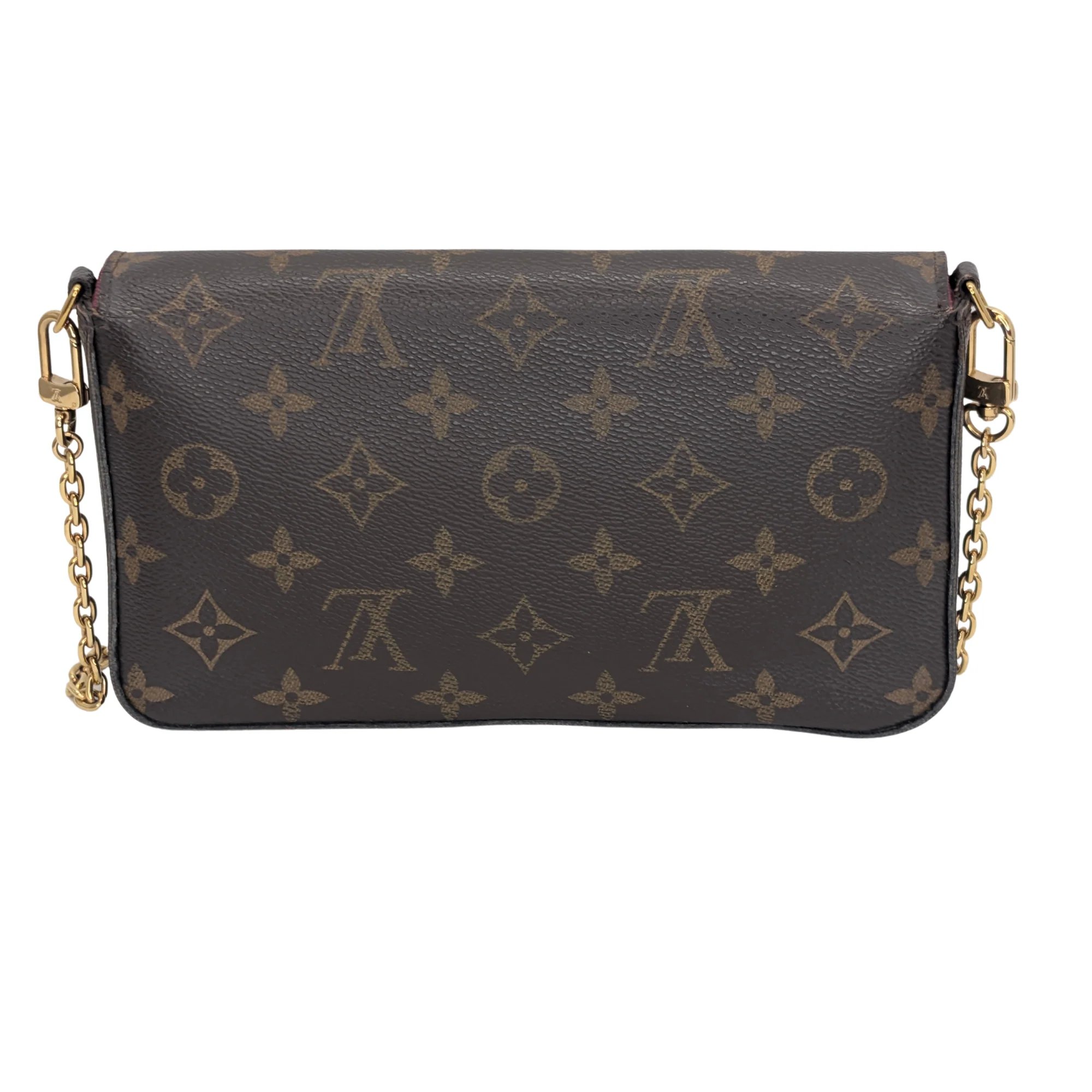 Louis Vuitton Félicie Pochette Clutch Bag Brown - Image 3