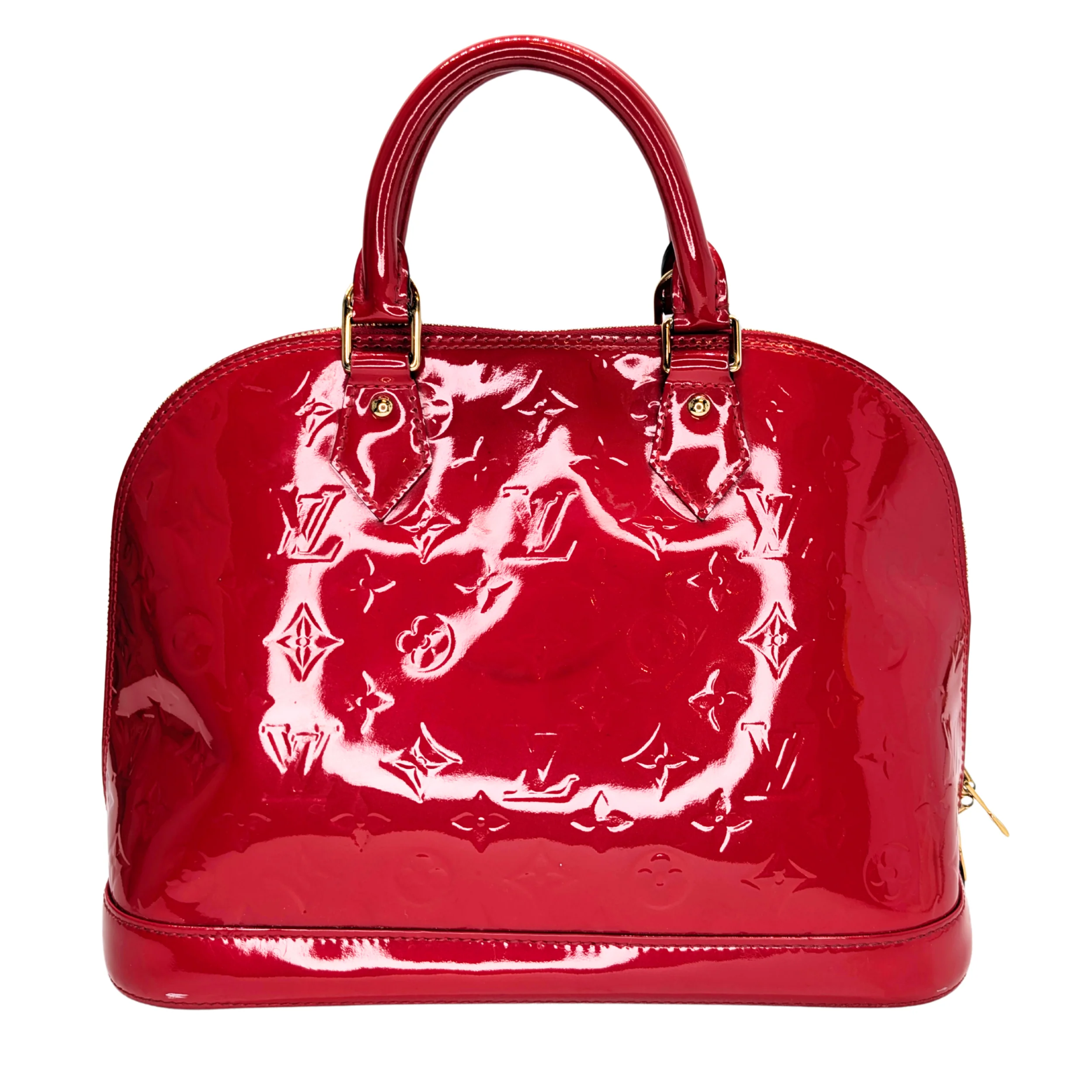 Louis Vuitton Alma Pm Vernis Leather Red Bag - Image 2