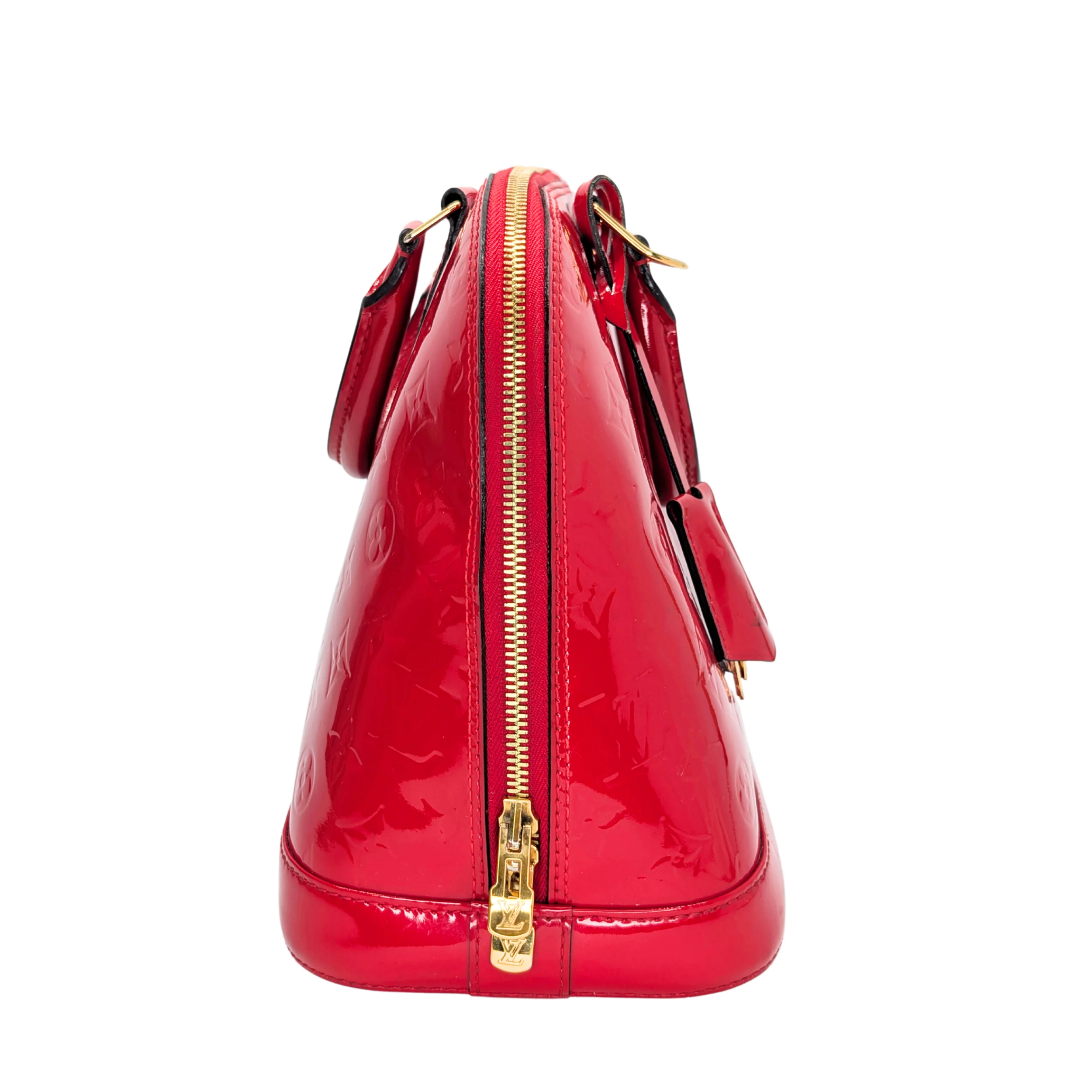 Louis Vuitton Alma Pm Vernis Leather Red Bag - Image 4
