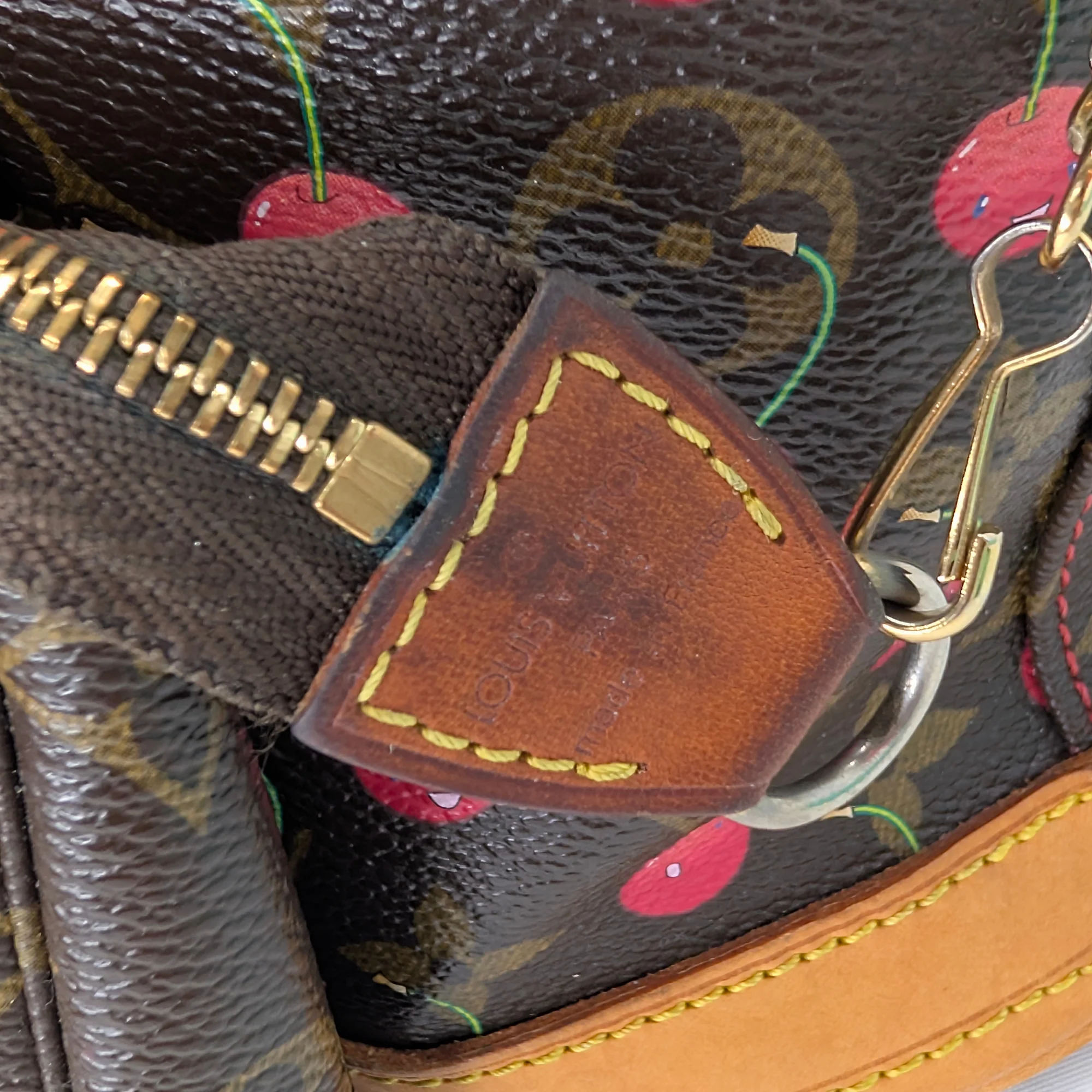 Louis Vuitton Cerises Bucket Murakami Cherry Handbag - Image 15