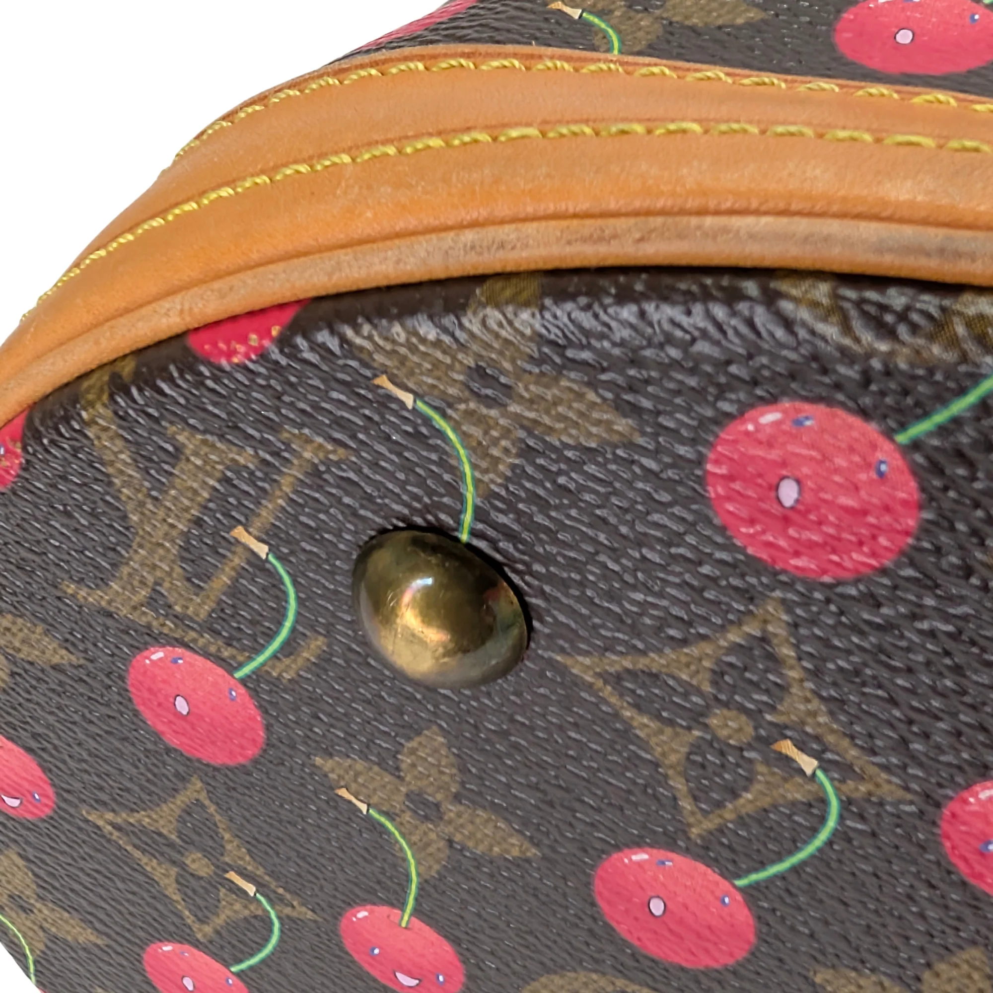 Louis Vuitton Cerises Bucket Murakami Cherry Handbag - Image 8