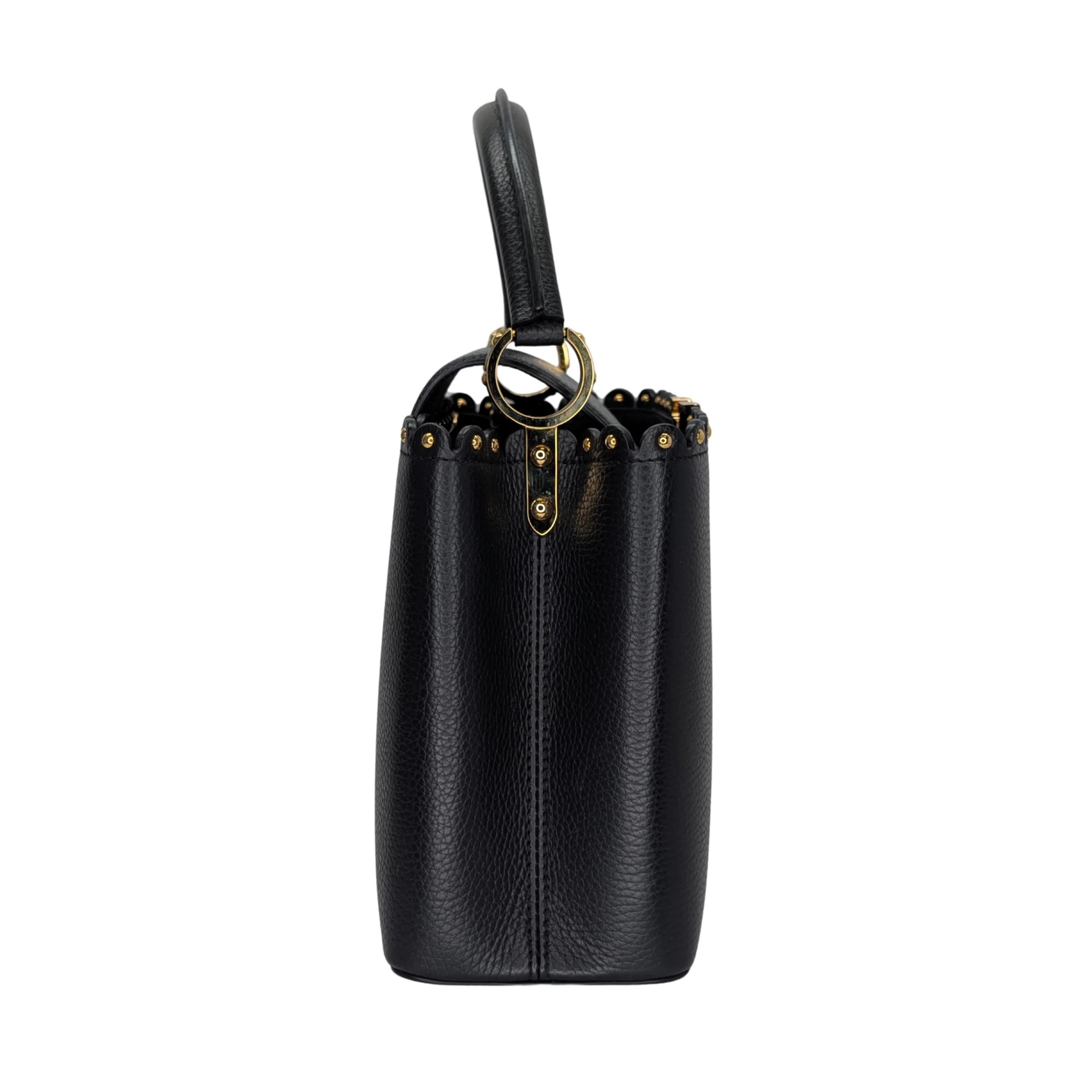Louis Vuitton Capucine Pm Shoulder Handbag Taurillon Leather Black - Image 3