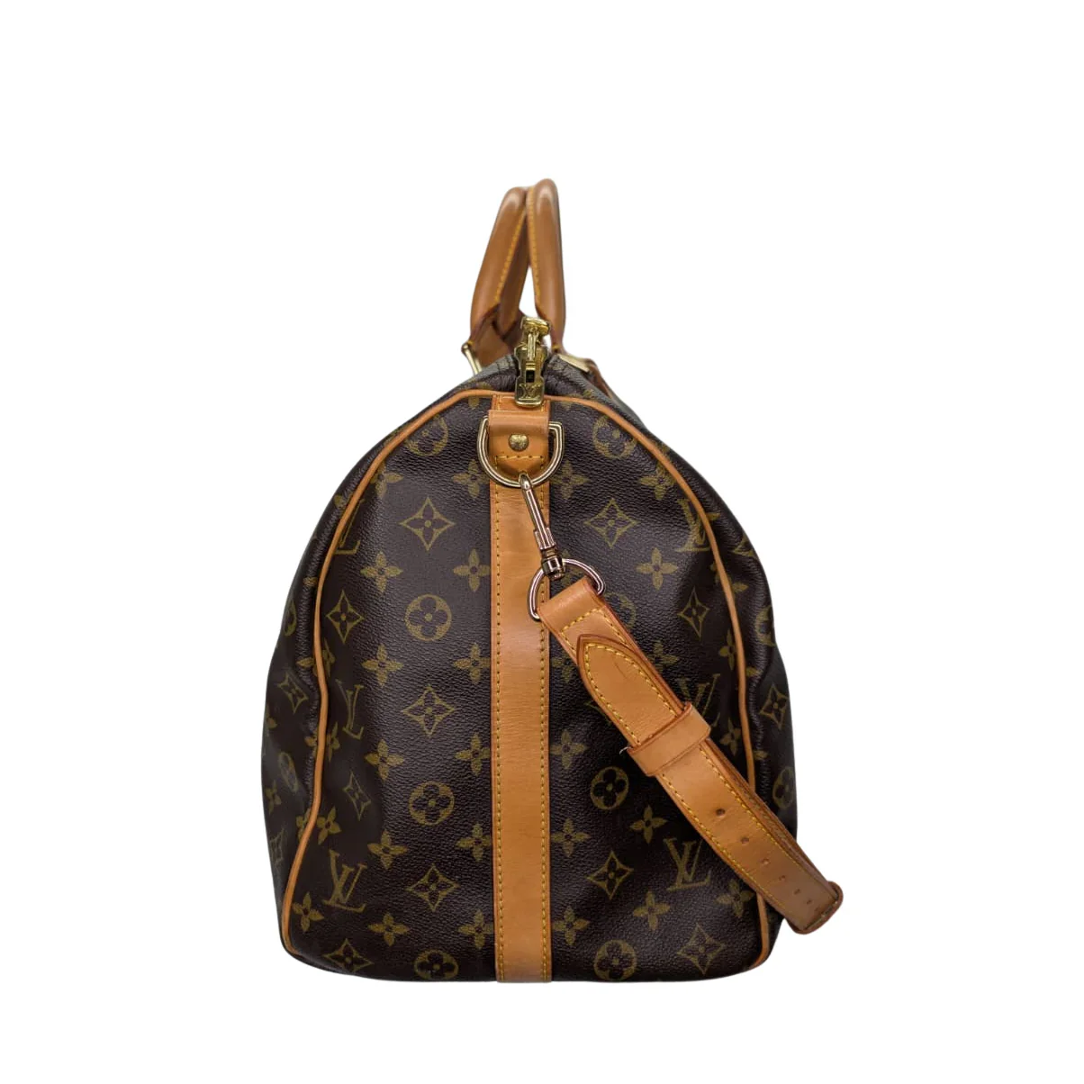 Louis Vuitton Monogram Keepall Bandoulière 50 Duffle Bag Brown - Image 3