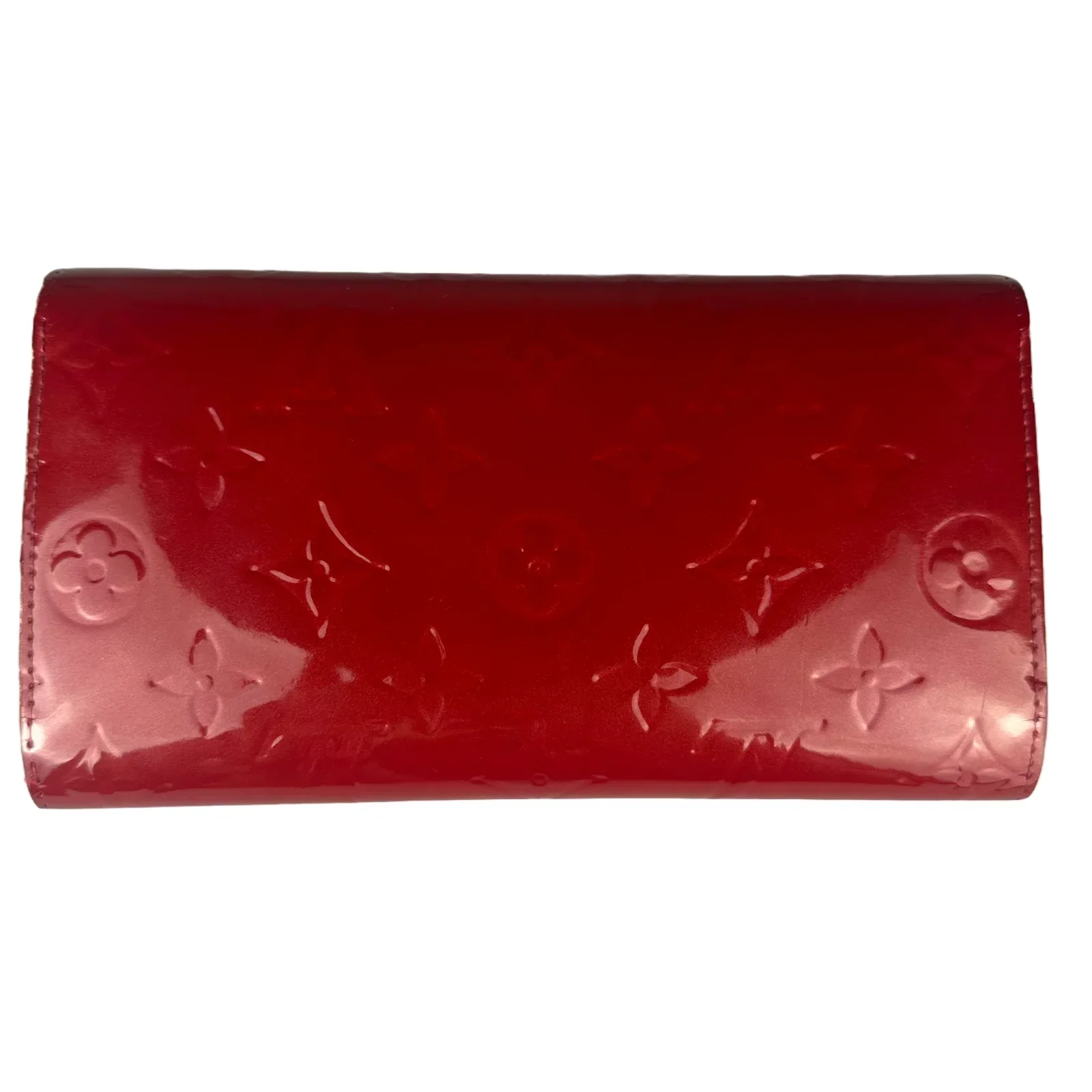 Louis Vuitton Monogram Vernis Porte Tresor International Wallet Red - Image 3
