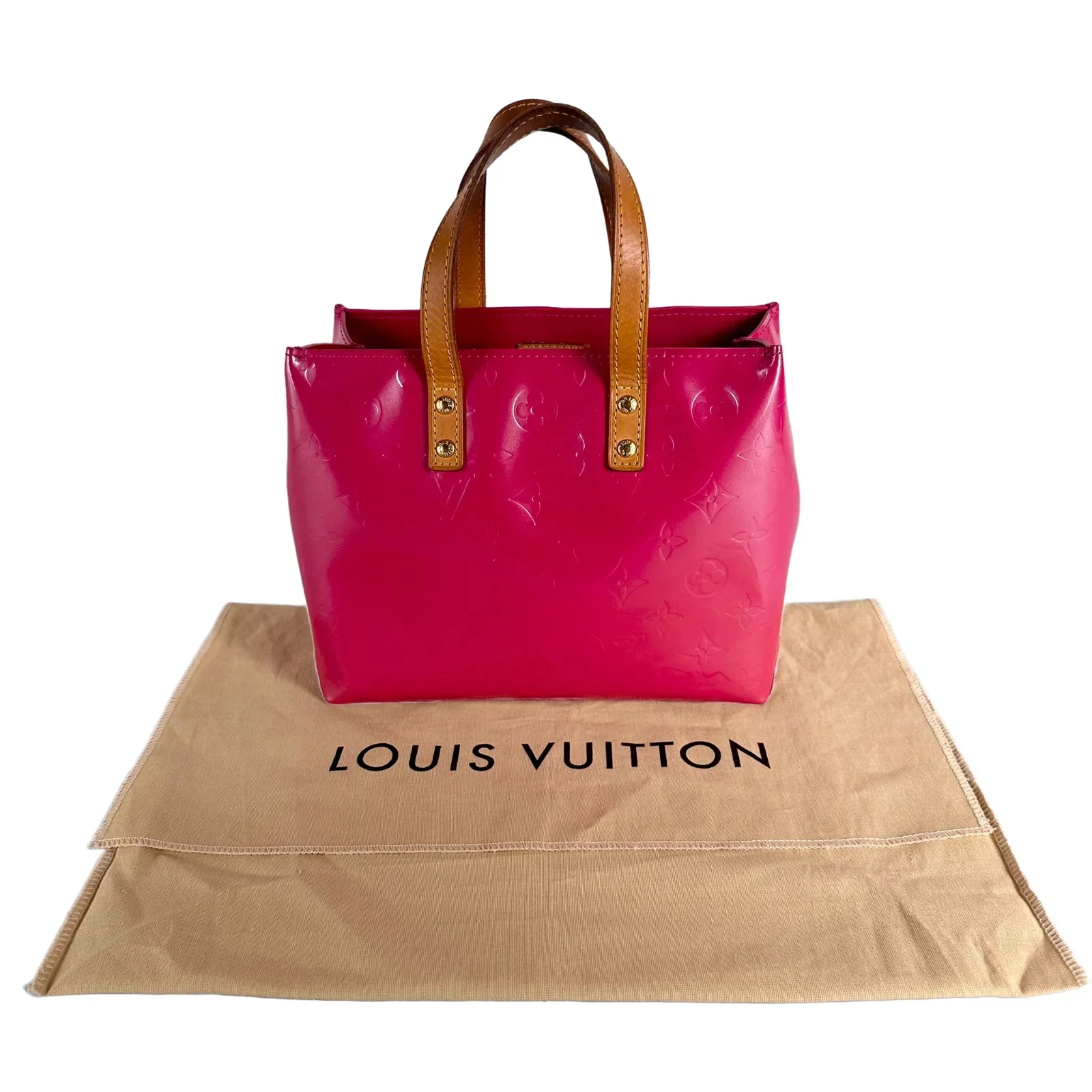 Louis Vuitton Monogram Vernis Reade PM Bag, Rose Pop - Image 3