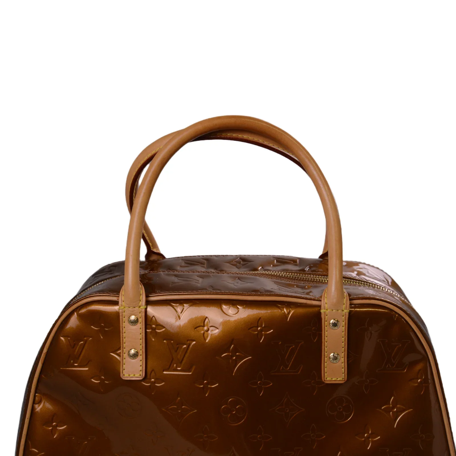 Louis Vuitton Monogram Vernis Tompkins Bag, Square, Bronze - Image 5