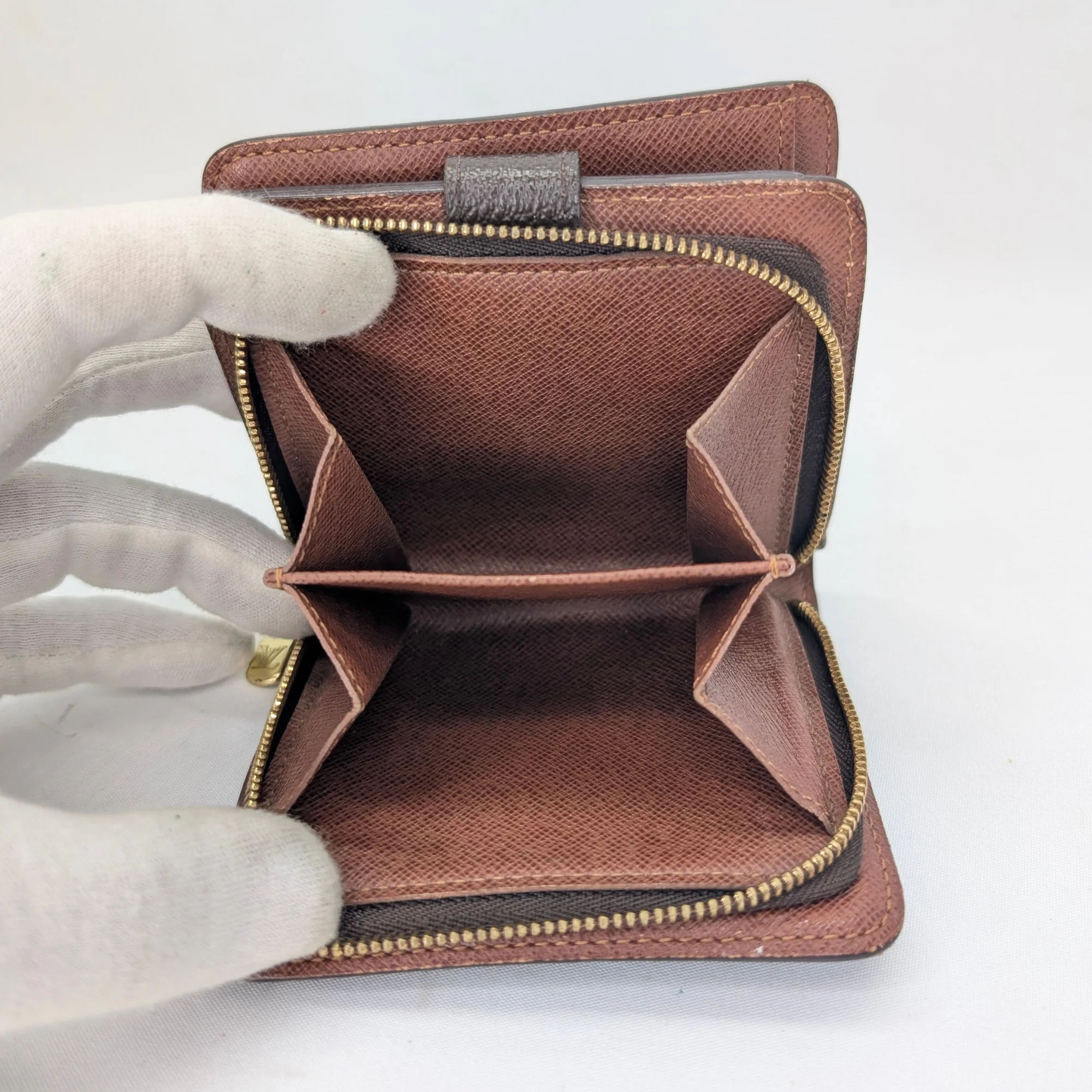 Louis Vuitton Compact Zip Bi-Fold Wallet Brown - Image 13
