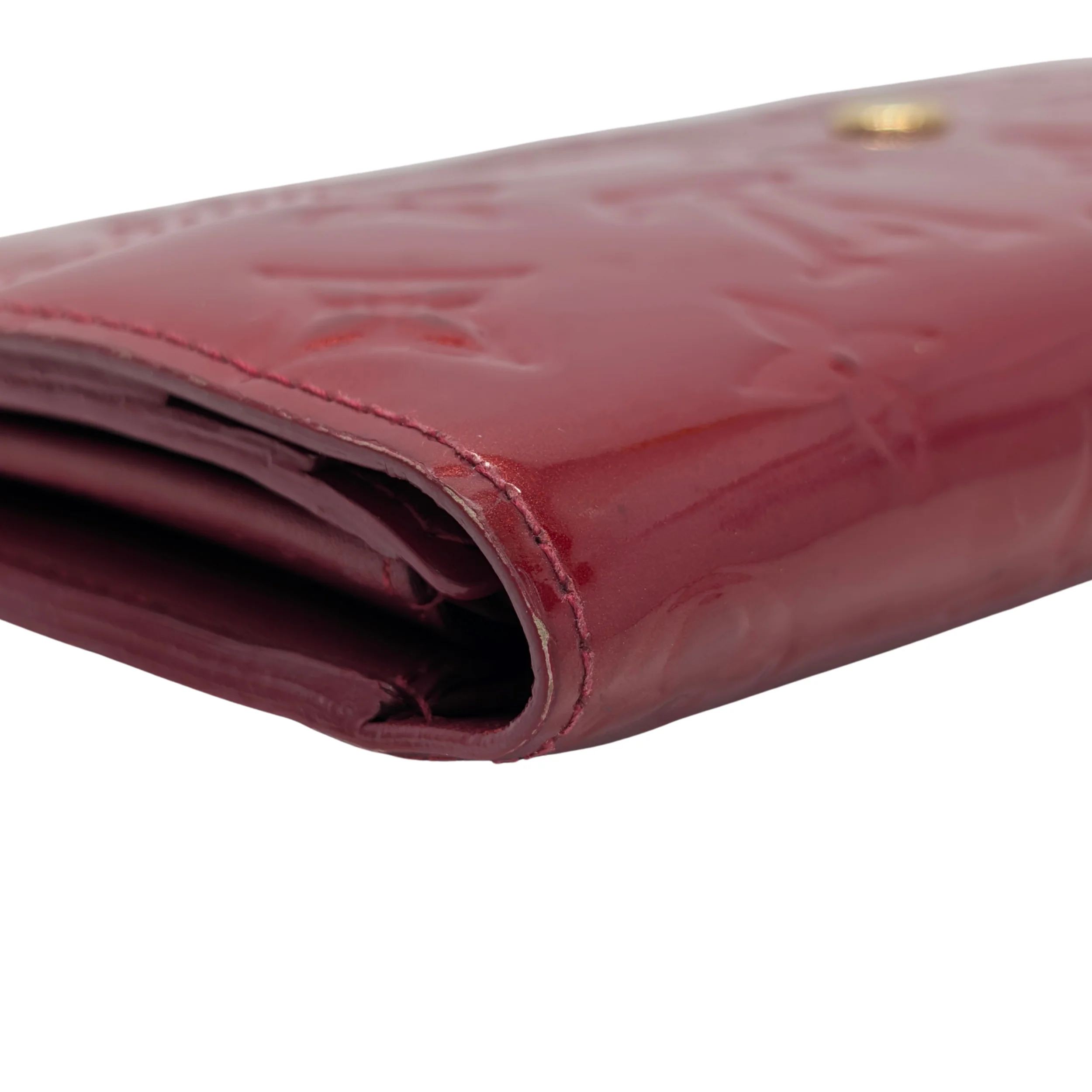 Louis Vuitton Sarah Long Wallet Vernis Leather Patent Red - Image 6