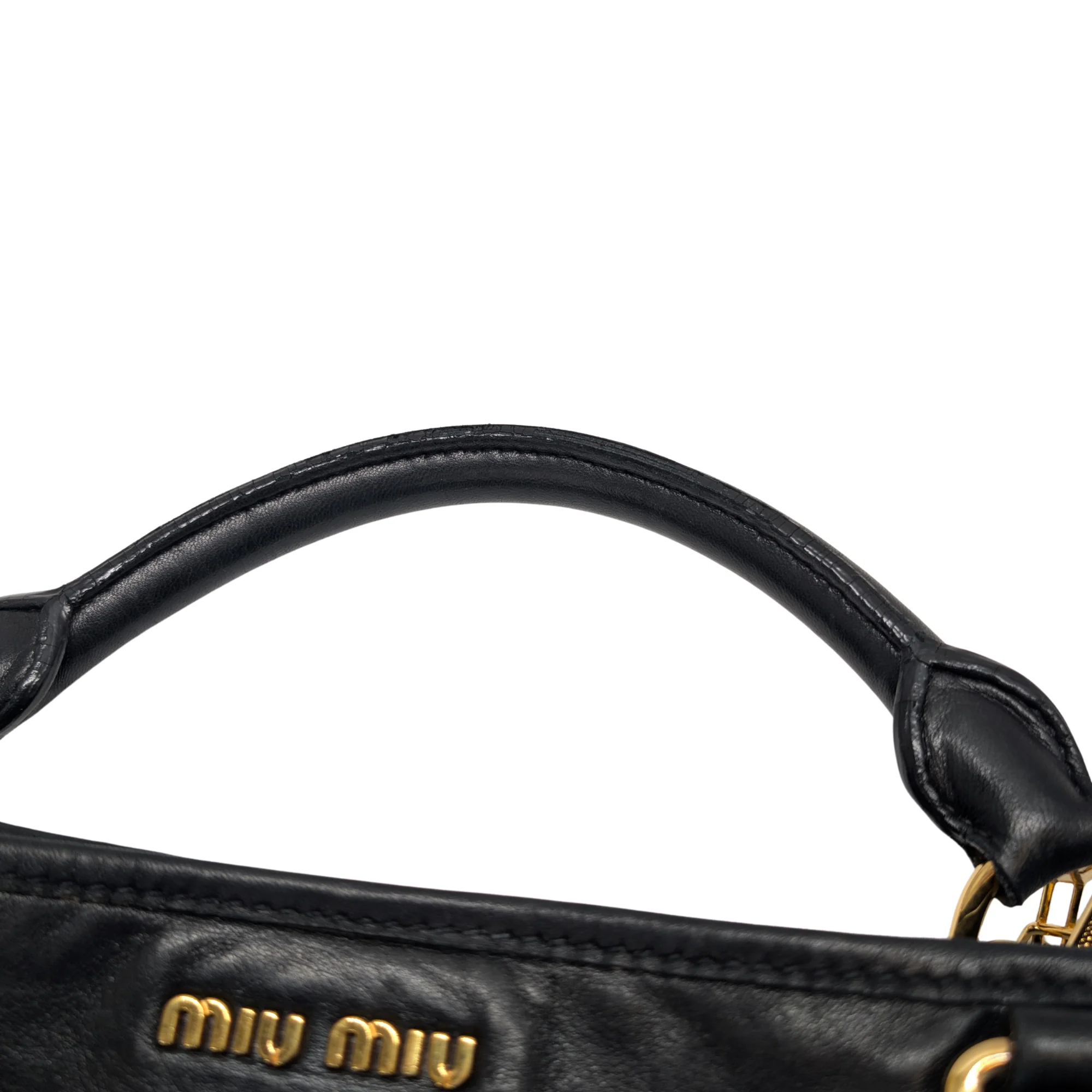 Miu Miu Matelasse Tote Bag Black - Image 24