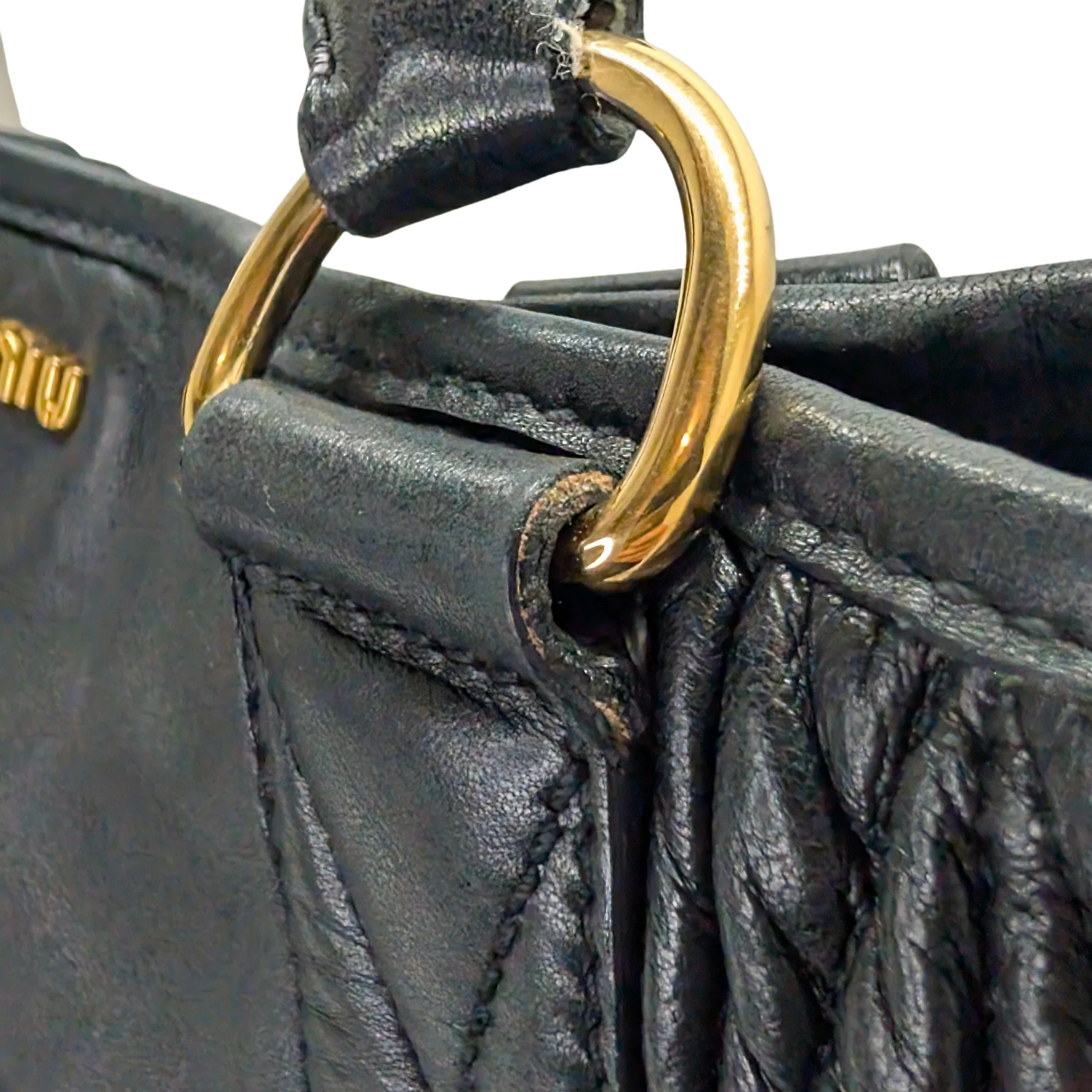 Miu Miu Matelasse Tote Bag Black - Image 8