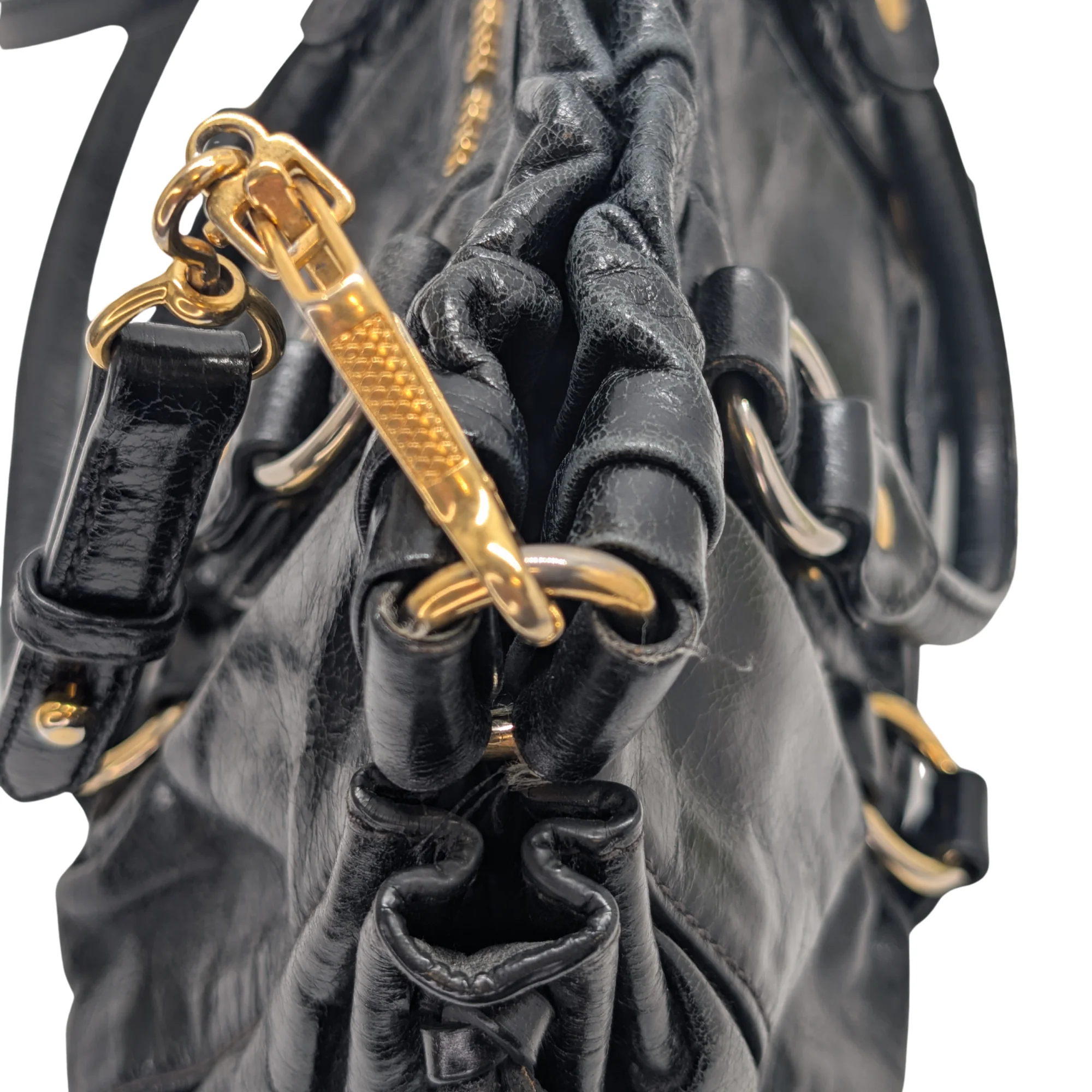 Miu Miu Vitello Crossbody Bag Black - Image 18