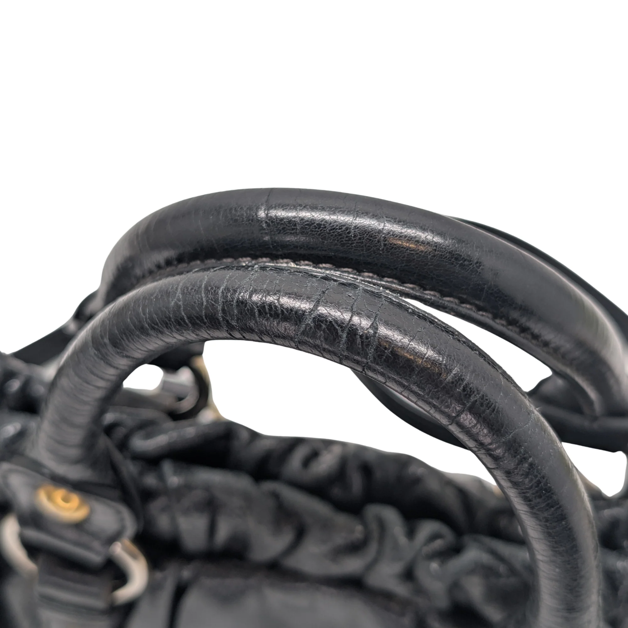Miu Miu Vitello Crossbody Bag Black - Image 19