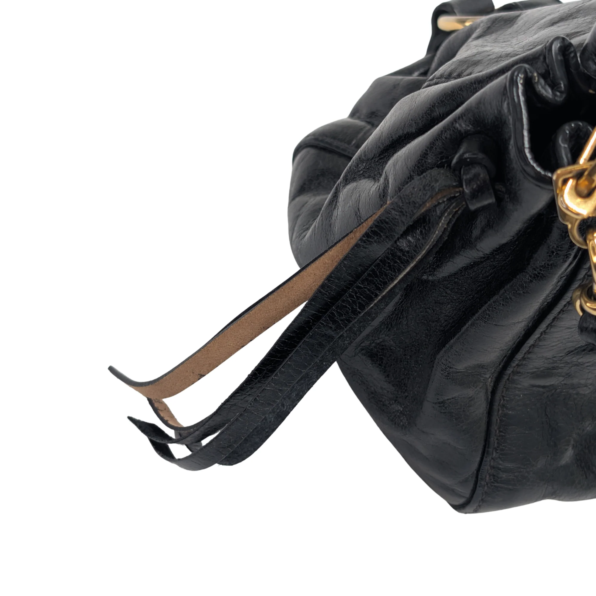 Miu Miu Vitello Crossbody Bag Black - Image 9