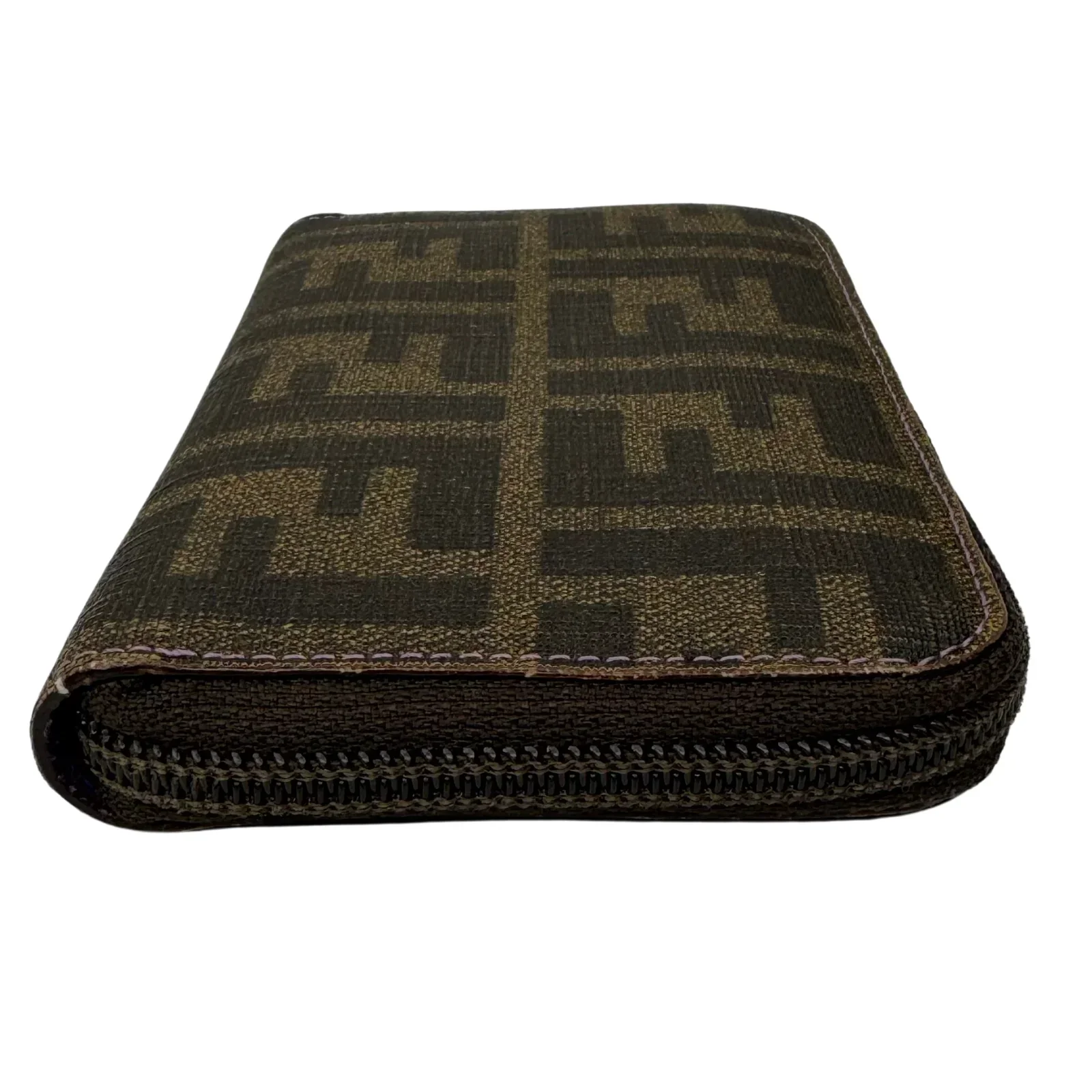 Fendi Zucca Monogram zip Wallet Tobacco - Image 6