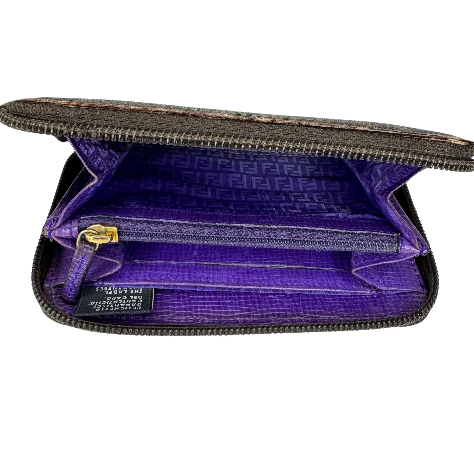 Fendi Zucca Monogram zip Wallet Tobacco - Image 8