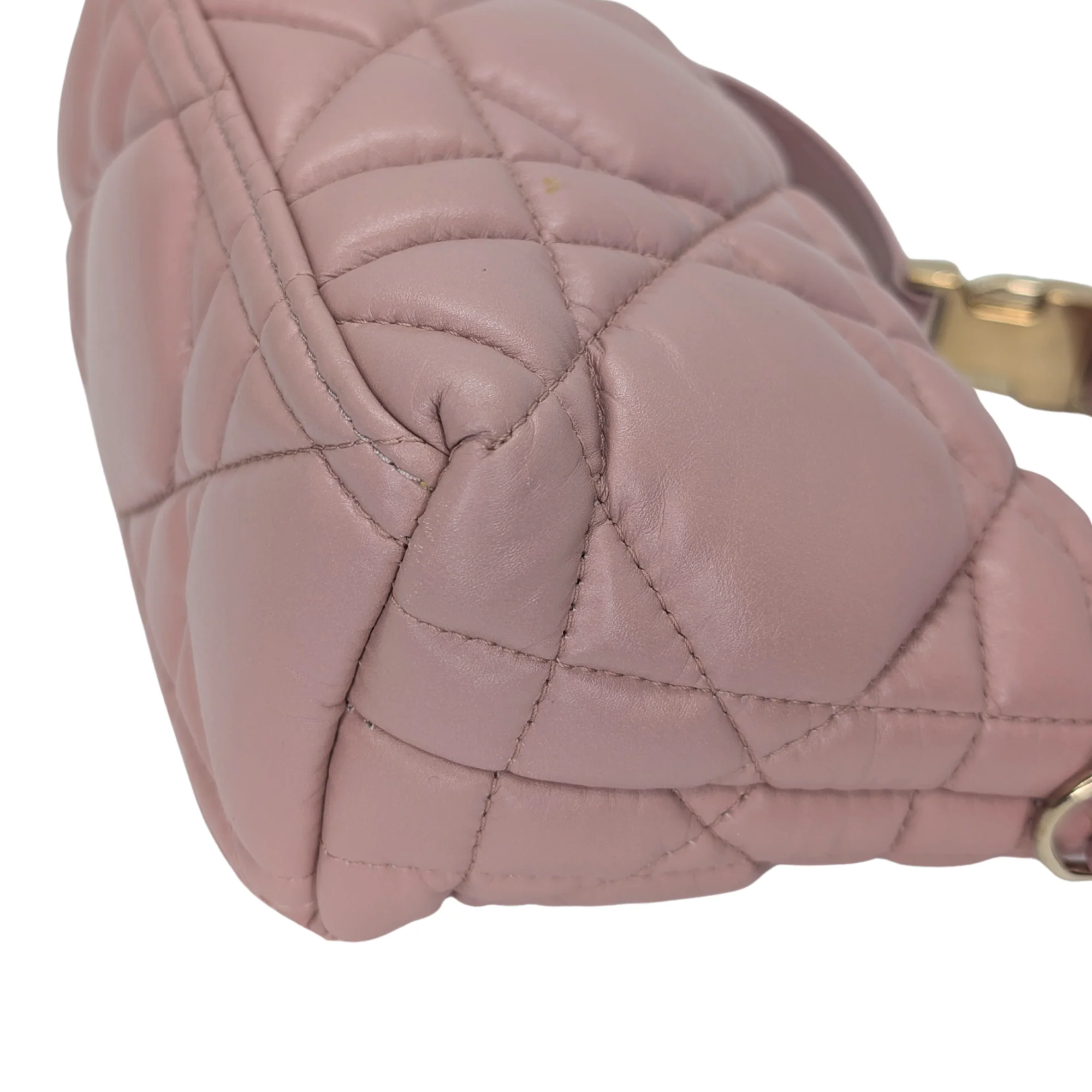 Dior Macrocannage Nomad Travel Pouch Bag Calfskin Pink - Image 7