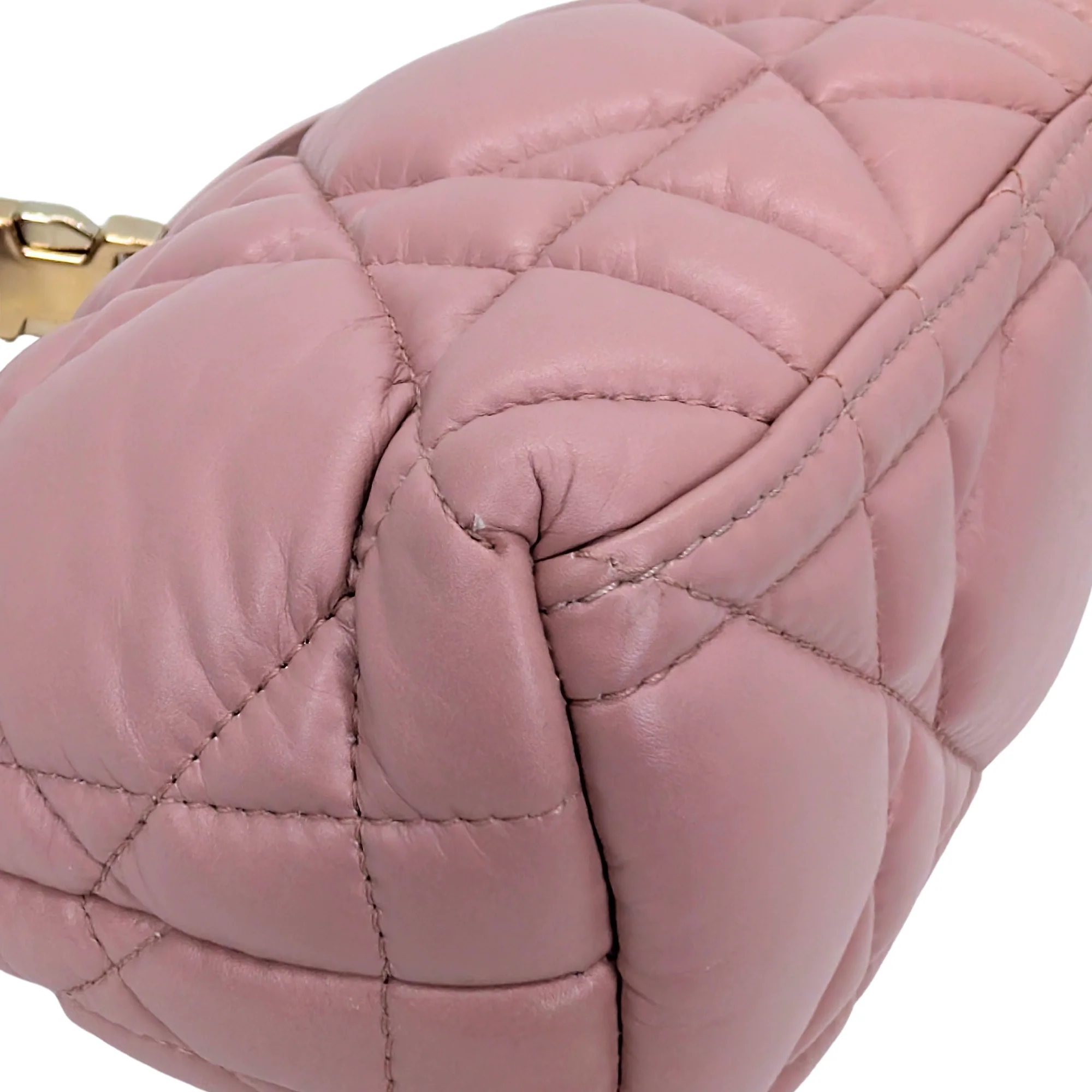 Dior Macrocannage Nomad Travel Pouch Bag Calfskin Pink - Image 8
