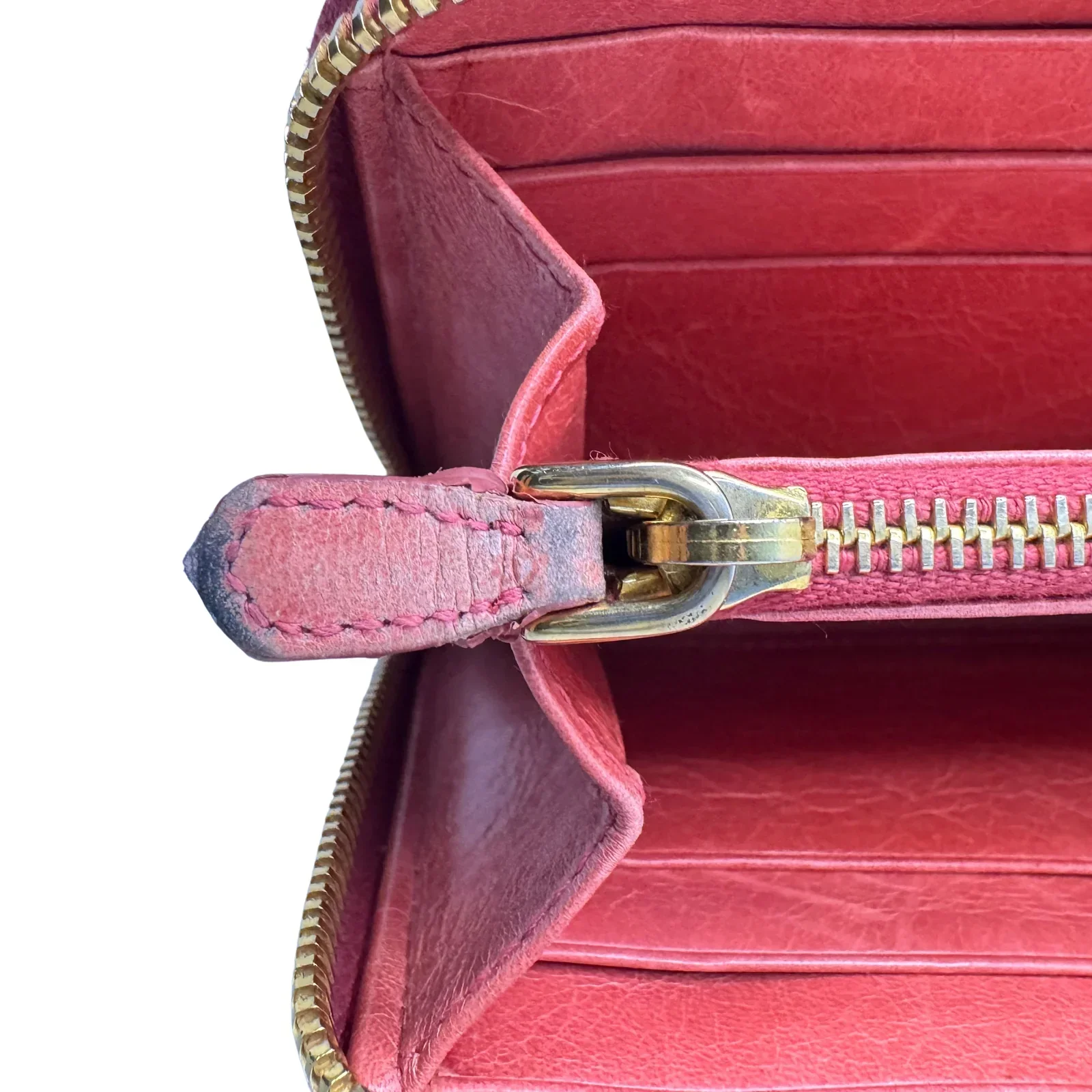 Prada Pink Leather Long Wallet with Zip Coin Compartment - Image 15