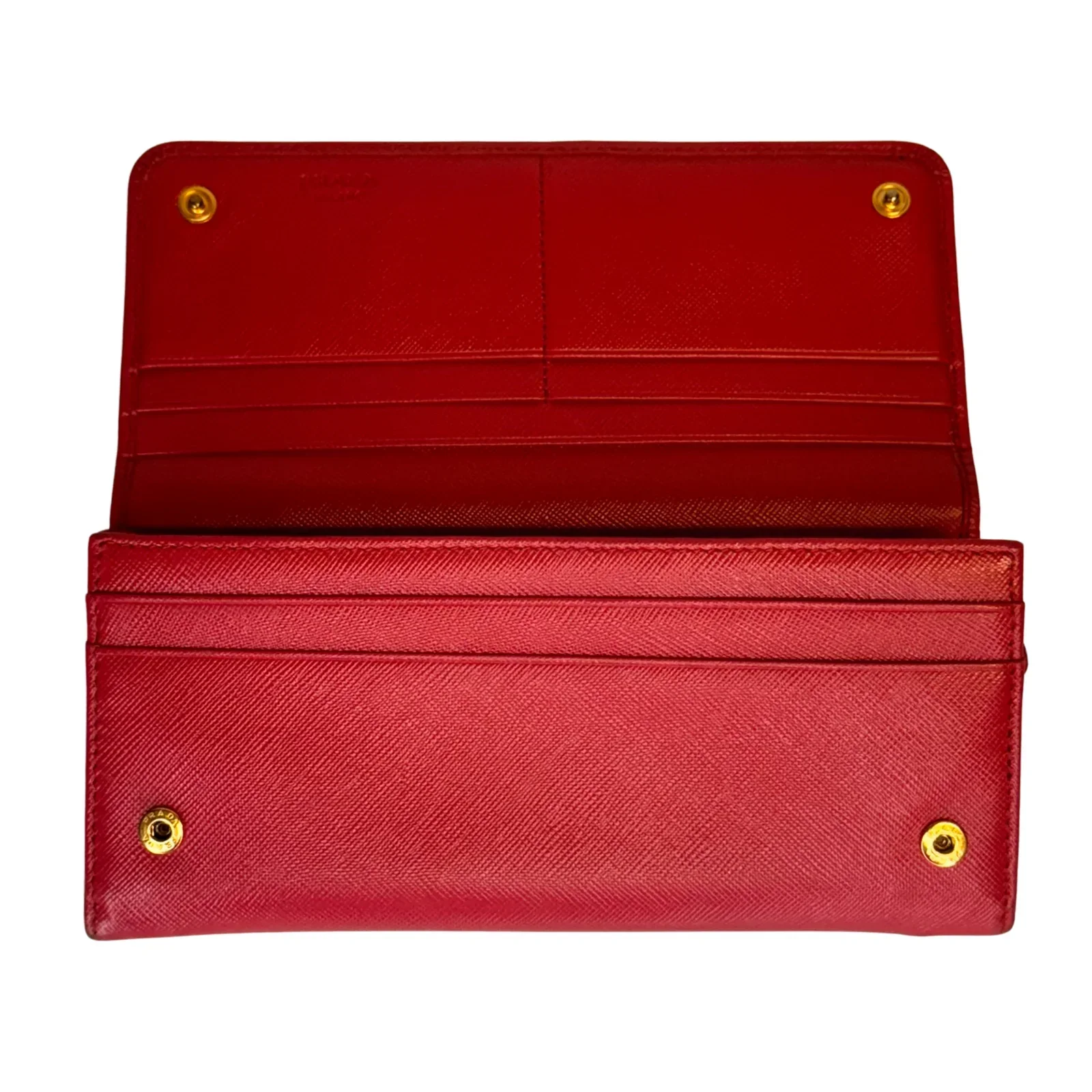 Prada Vitello Daino Continental Flap Wallet in Pink - Image 7