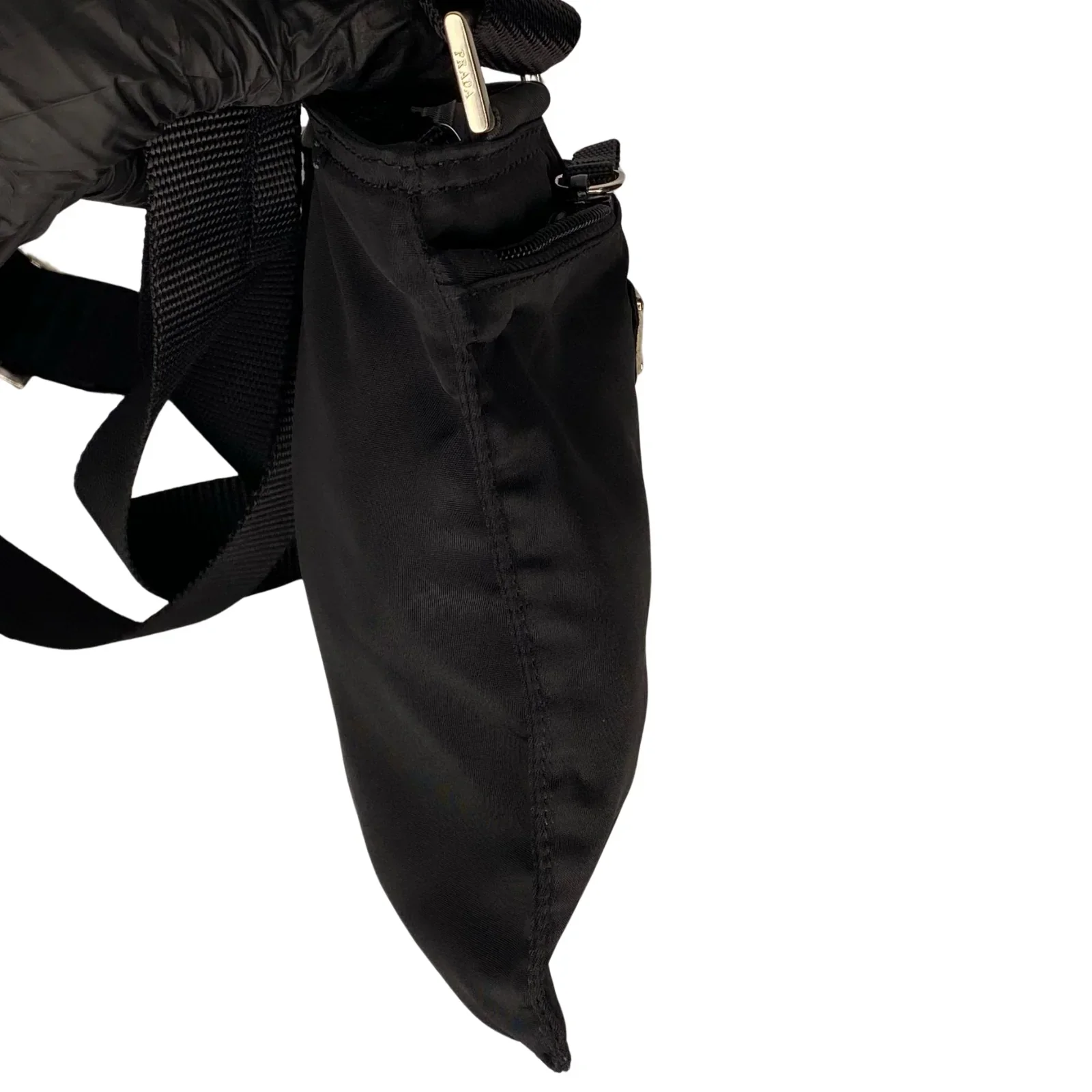 Prada Black Nylon Crossbody Messenger Black Bag - Image 7