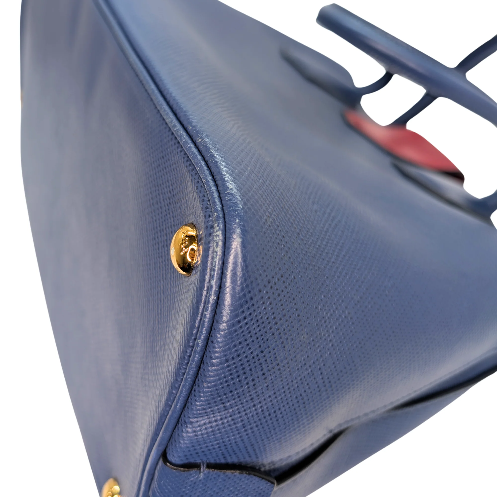 Prada Saffiano Cuir Tote Bag Navy Blue - Image 9