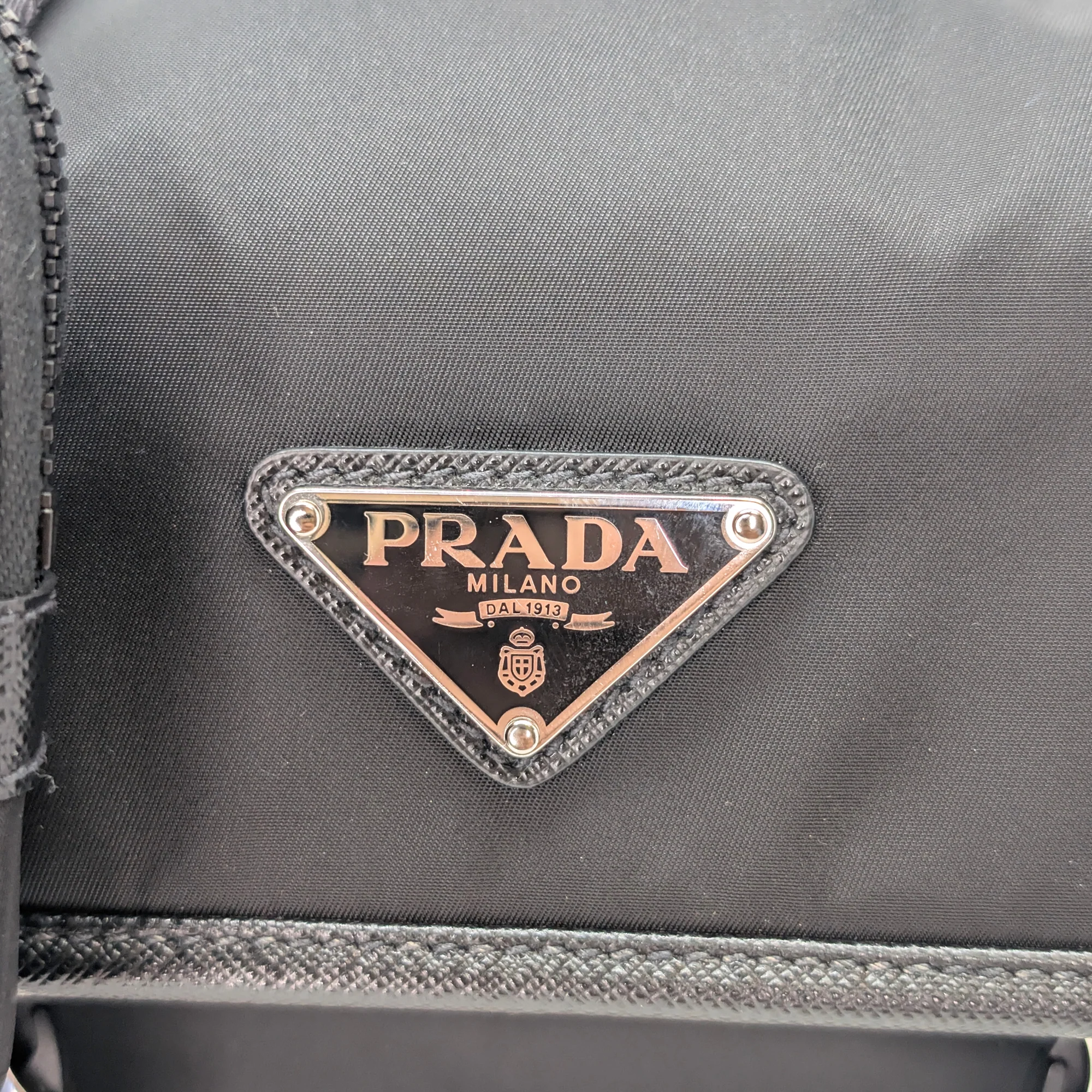 Prada Re-Nylon and Saffiano Leather Shoulder Bag Black - Image 16